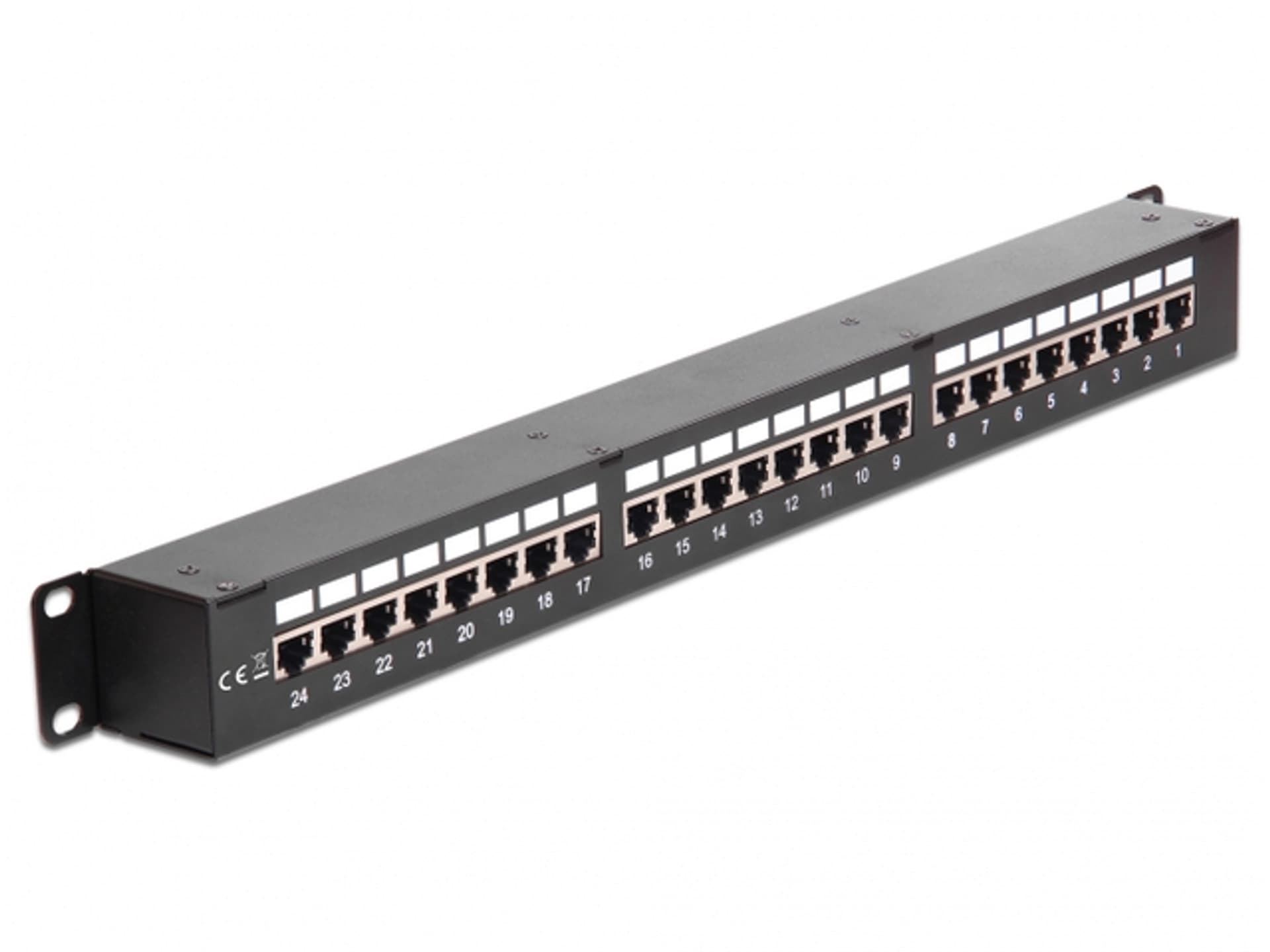 

PATCH PANEL 24 PORT 1U 19” KAT.6 CZARNY DELOCK