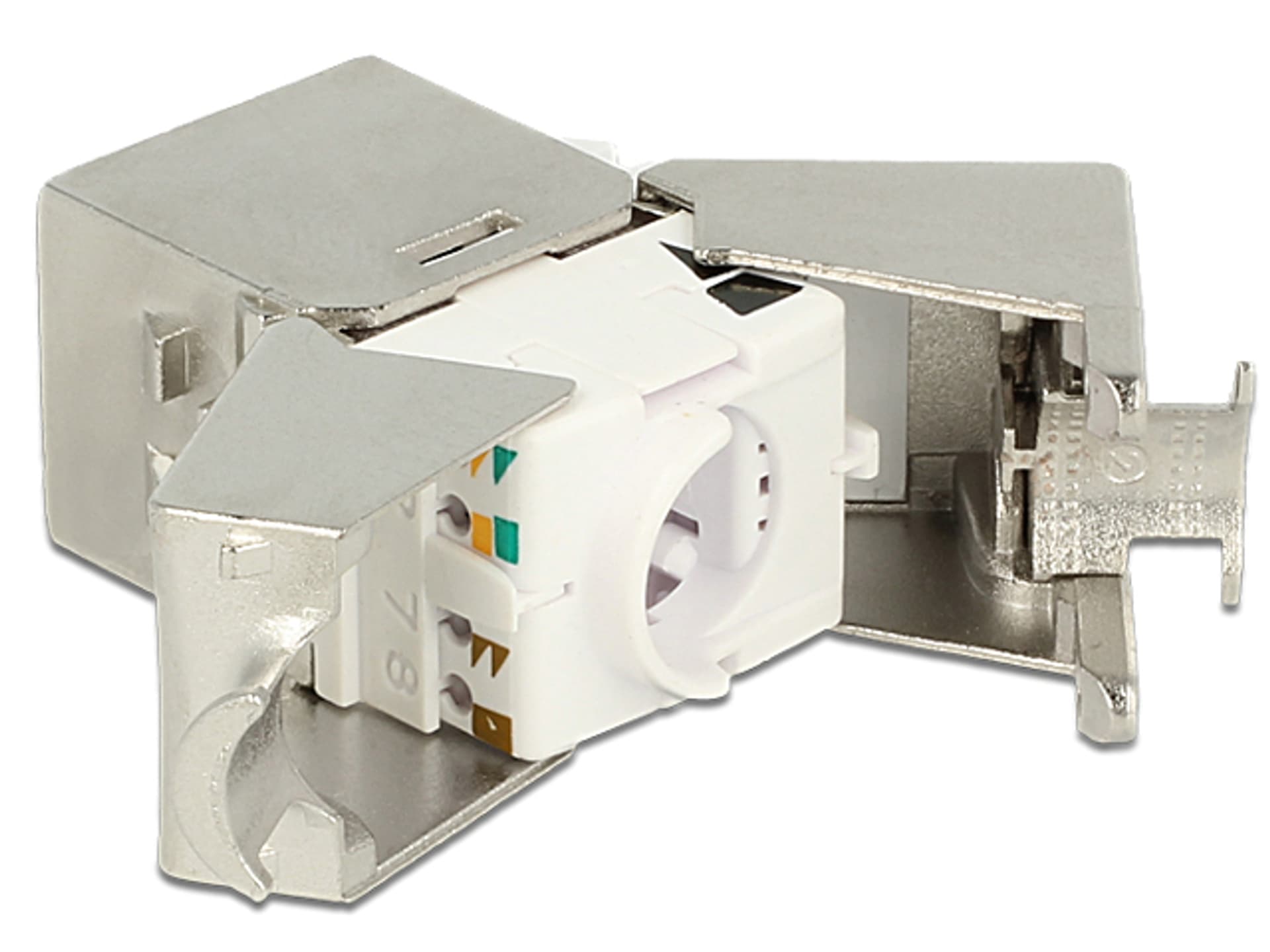 

MODUŁ KEYSTONE GNIAZDO RJ45->LSA KAT.6A STP DO PUSZKI MONTAŻOWEJ DELOCK (24 SZTUKI)