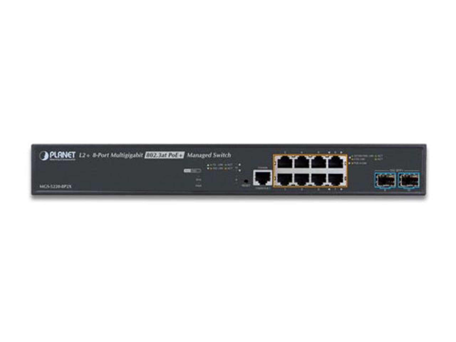 

SWITCH PLANET MGS-5220-8P2X 8X 100BASE-TX POE/2X 1G/10G SFP+ ZARZĄDZALNY L2+ 10GB ETHERNET