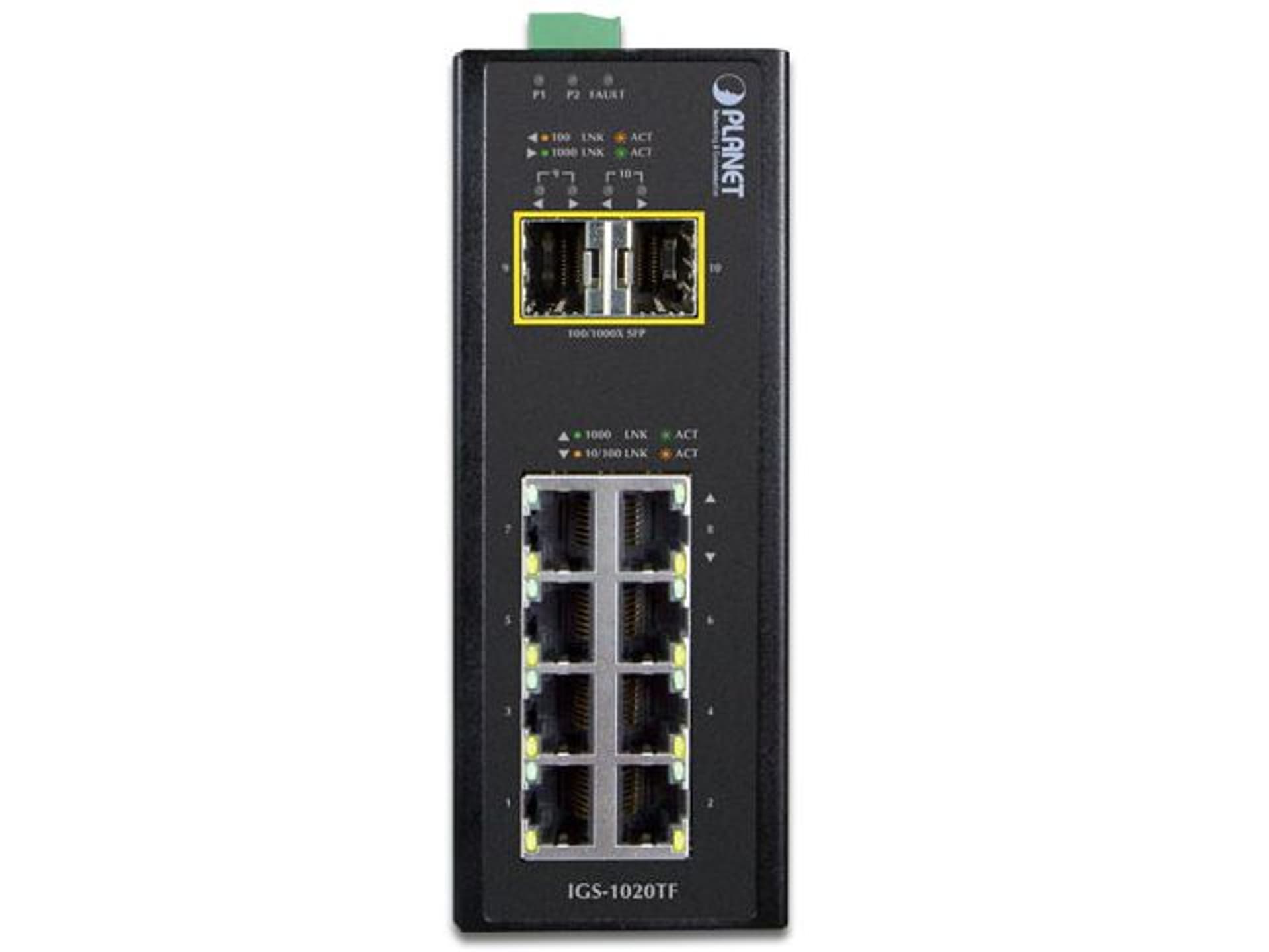 

SWITCH PLANET IGS-1020TF 8X 1GB BASE-T/2X 1GB BASE-X SFP PRZEMYSŁOWY GIGABIT ETHERNET DIN RAIL