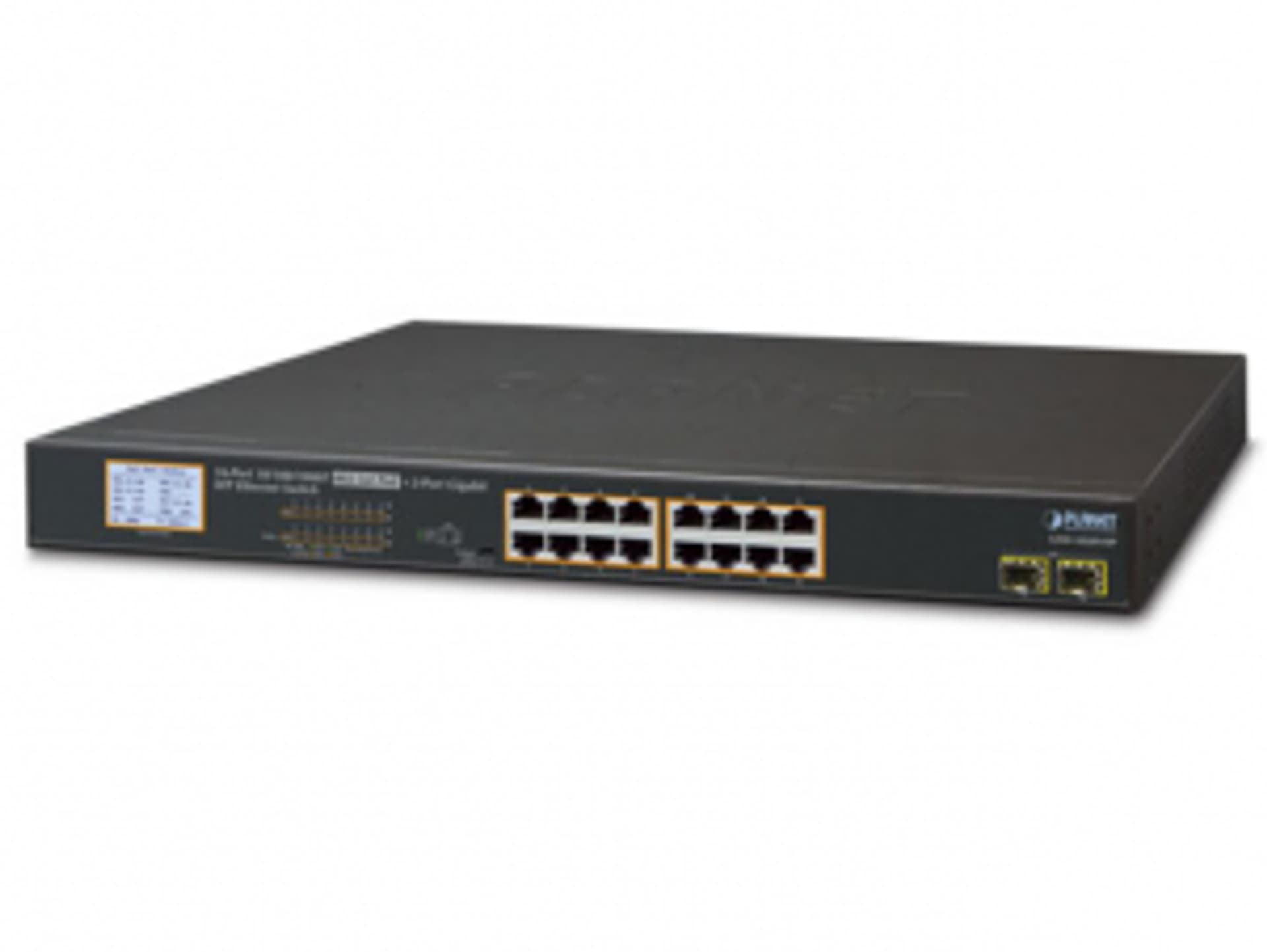 

SWITCH PLANET GSW-1820VHP 16X 1GB BASE-T 802.3AT POE/2X GIGABIT SFP GIGABIT ETHERNET LCD