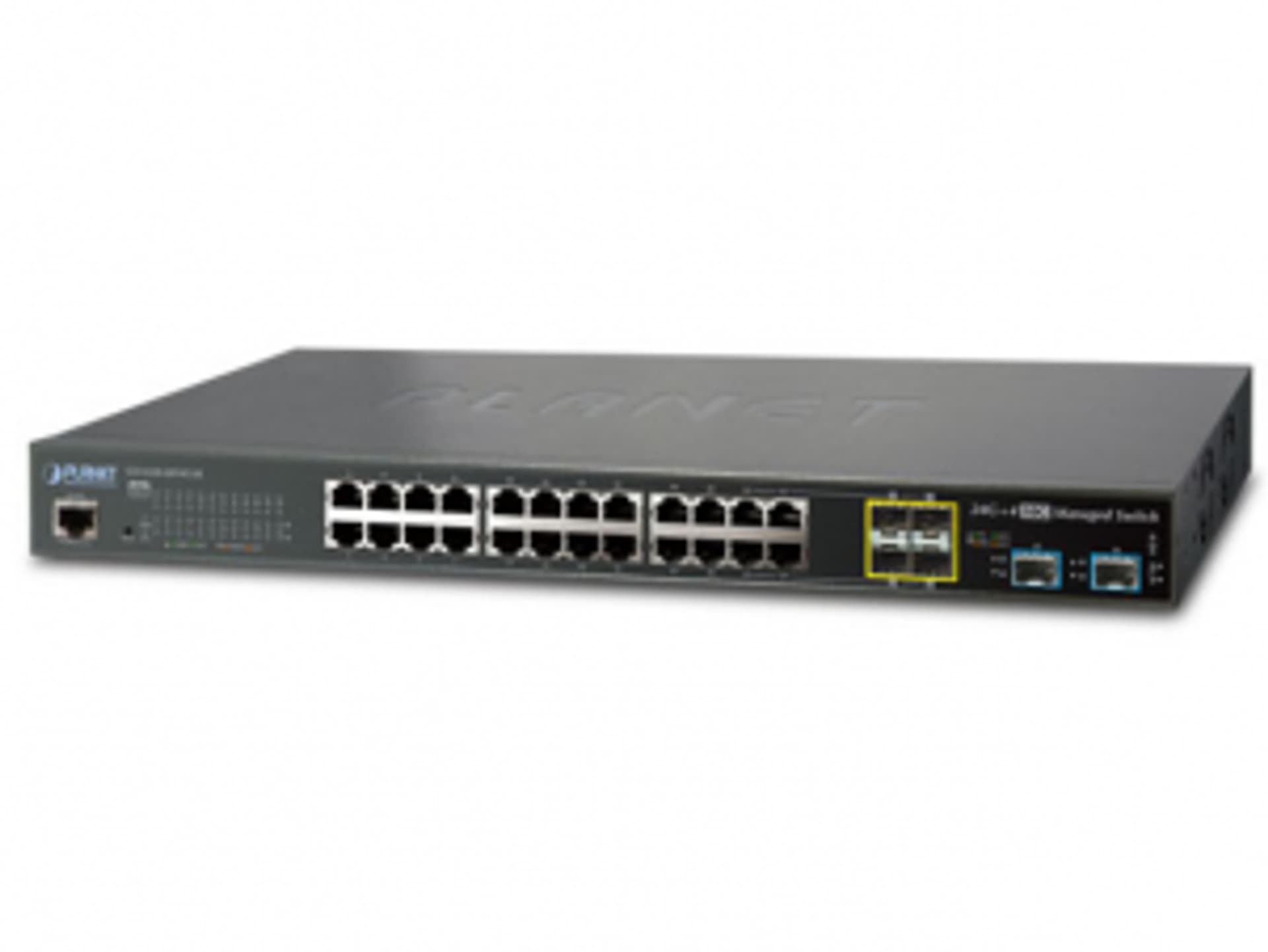 

SWITCH PLANET GS-5220-20T4C4XR 20X 1GB BASE-T/4X GIGABIT TP/SFP/4X 10G SFP ZARZĄDZALNY L2+ 10G
