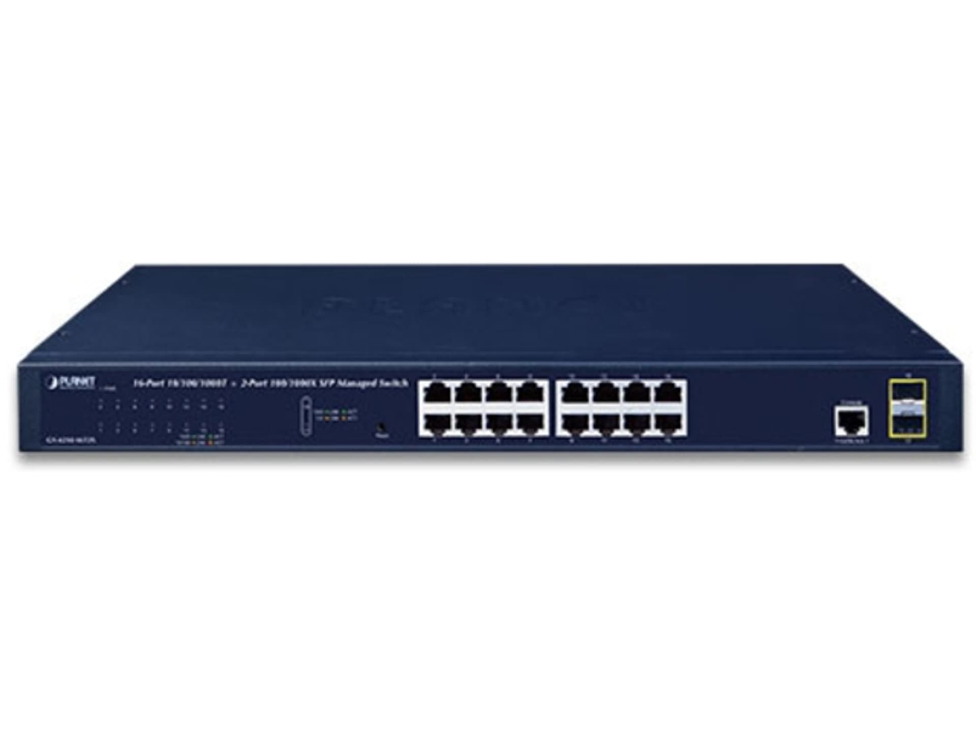 

SWITCH PLANET GS-4210-16T2S 16X 1GB BASE-T/2X 1GB BASE-X SFP ZARZĄDZALNY L2/L4 GIGABIT ETHERNET