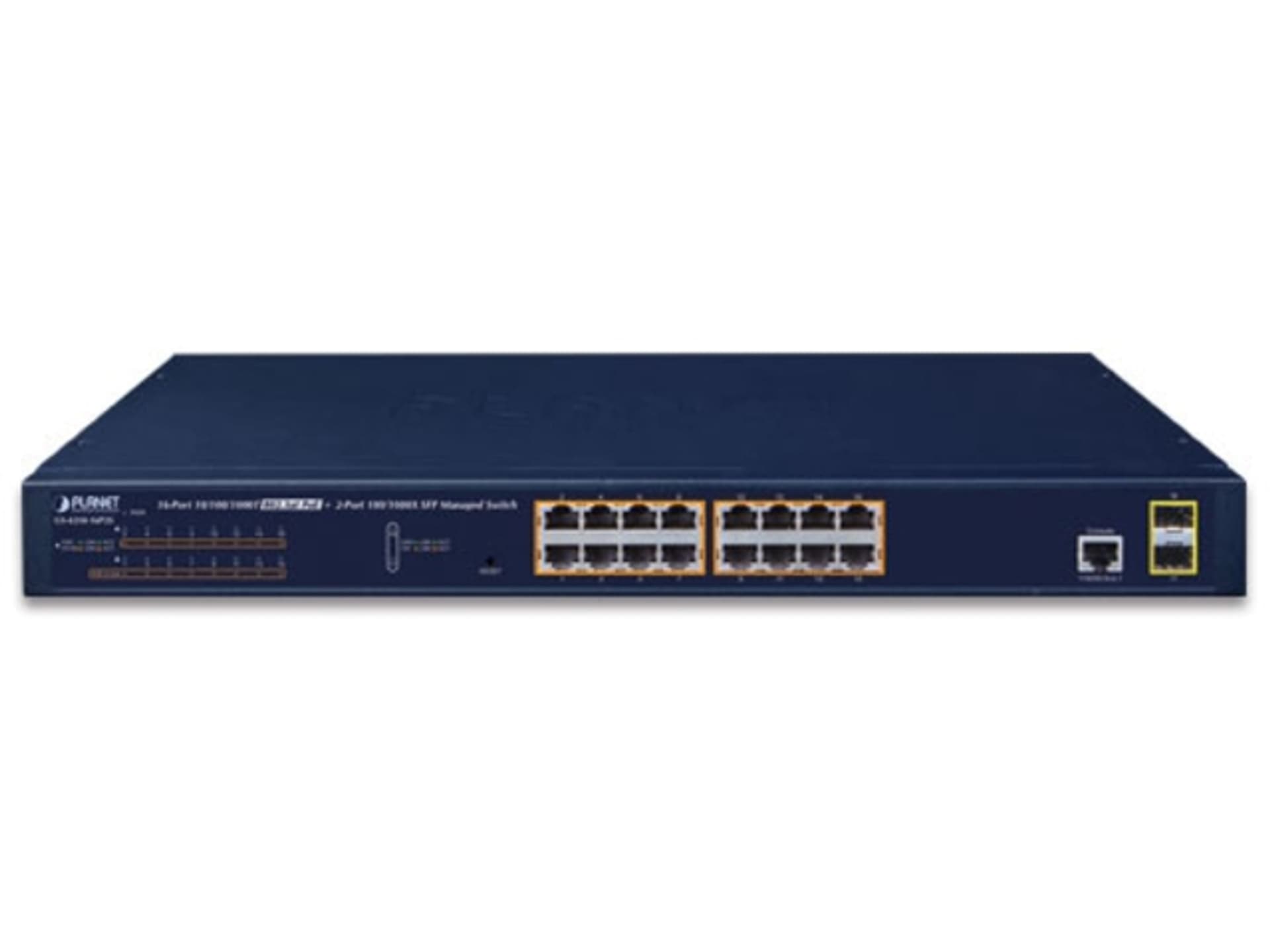 

SWITCH PLANET GS-4210-16P2S 16X 1GB BASE-T POE/2X 1GB BASE-X SFP ZARZĄDZALNY L2/L4 GIGABIT ETHERNET