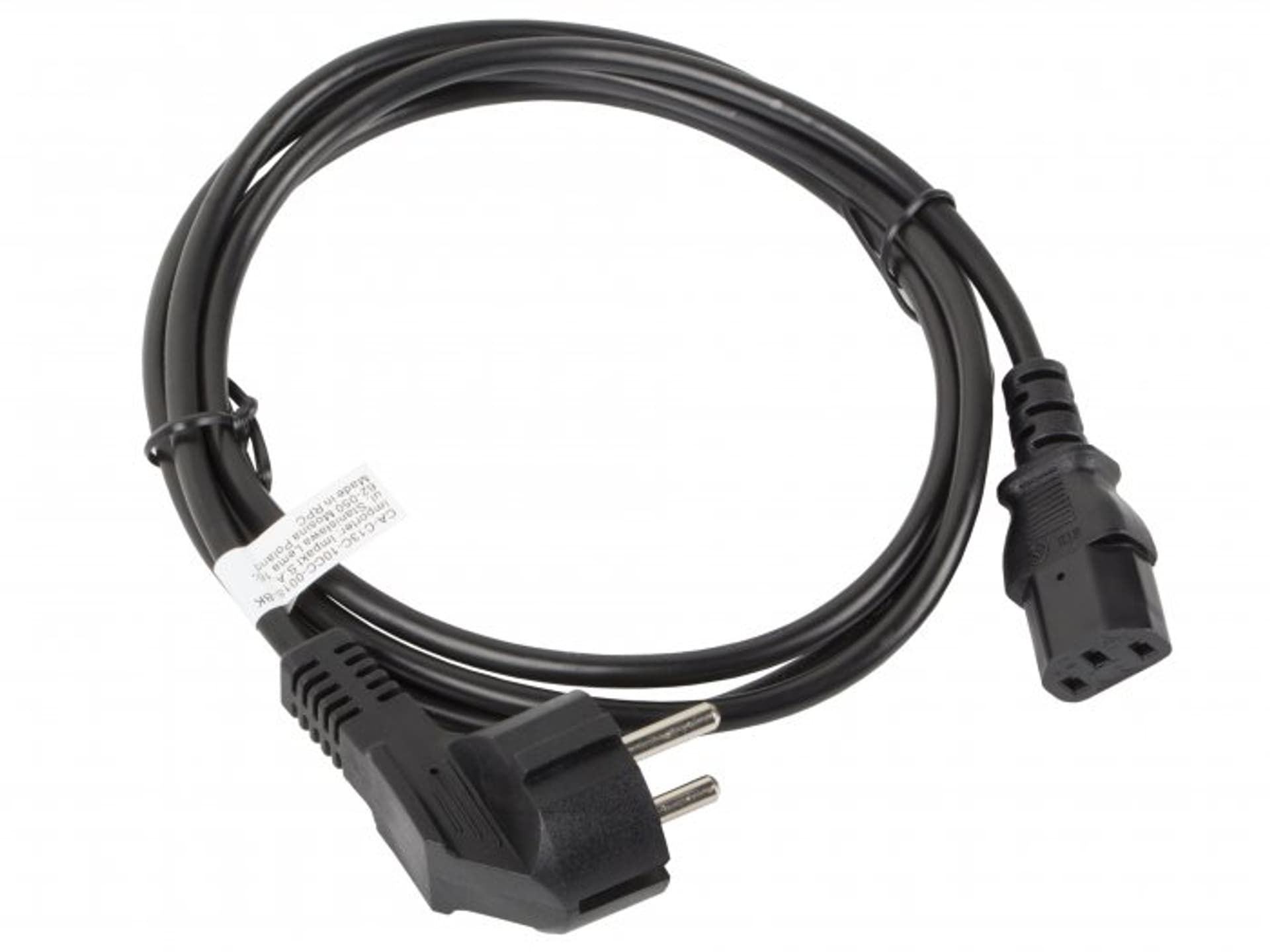 

KABEL ZASILAJĄCY CEE 7/7->IEC 320 C13 1.8M VDE CZARNY