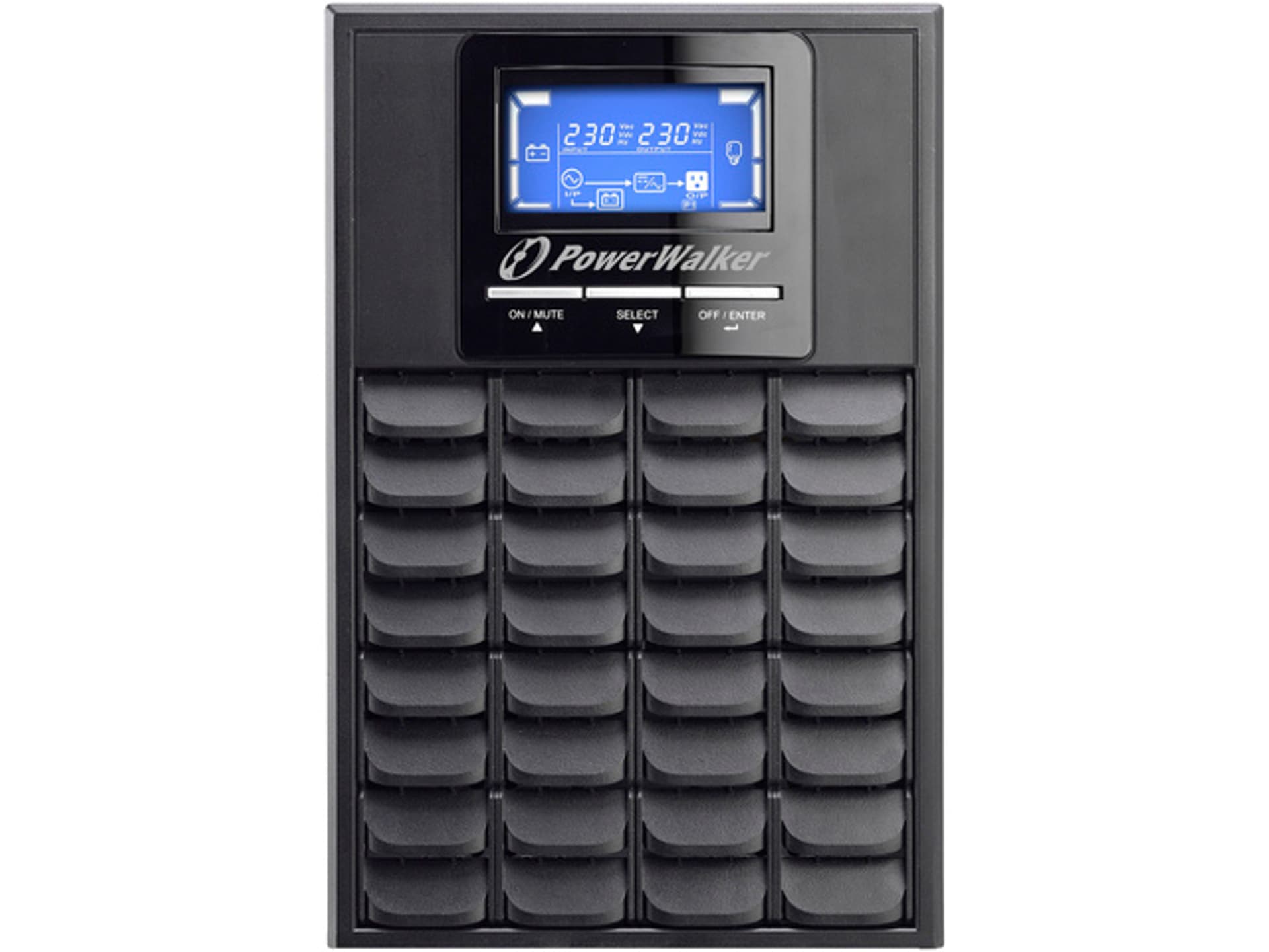 

UPS POWERWALKER VFI 1000 C LCD ON-LINE 1000VA 3X IEC C13 USB-B RS-232 LCD TOWER
