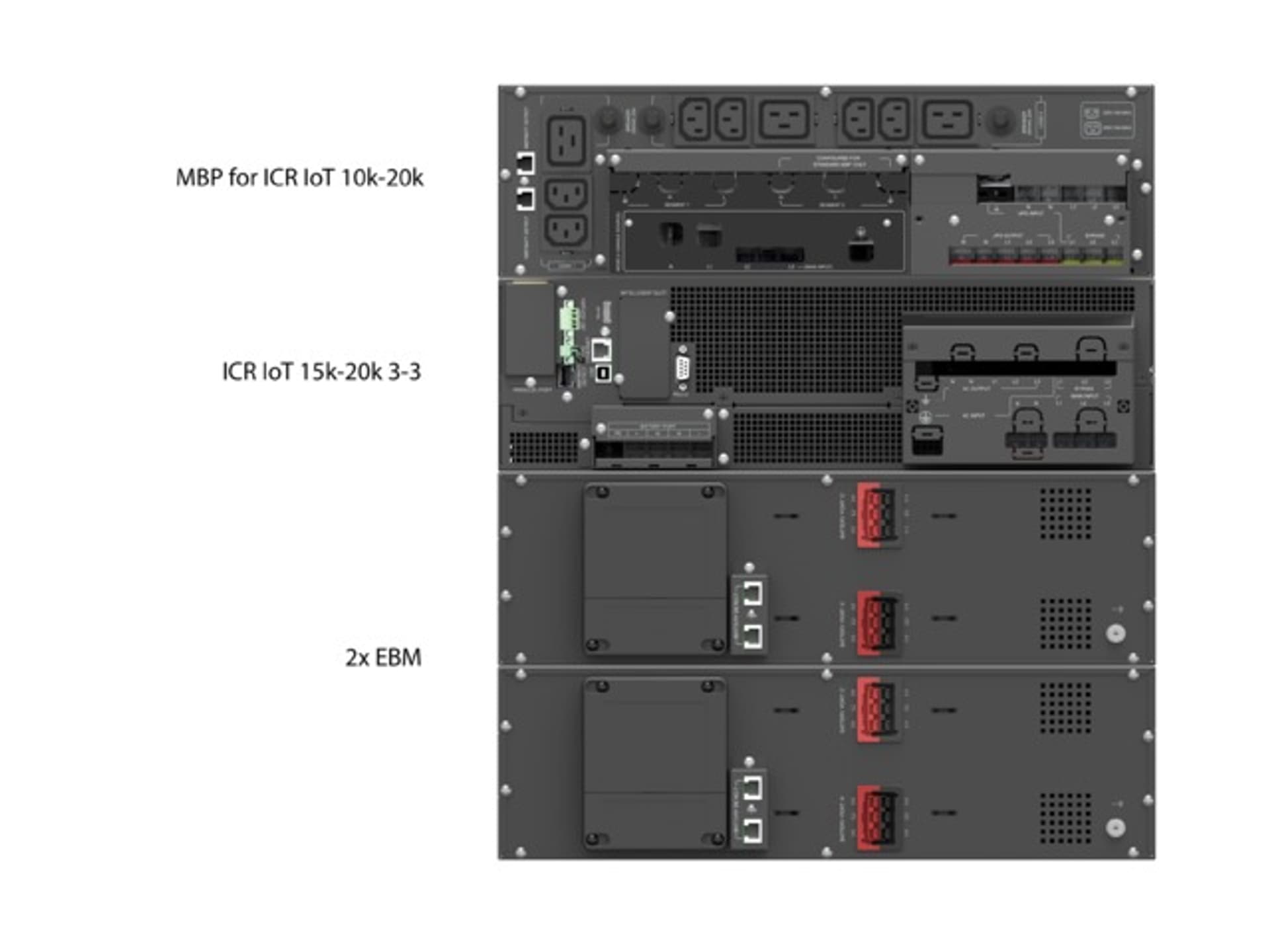 

UPS POWERWALKER RACK VFI 20000 ICR IOT 3/3 ON-LINE 10KVA TERMINAL RJ-45 USB-B RS-232 3/3