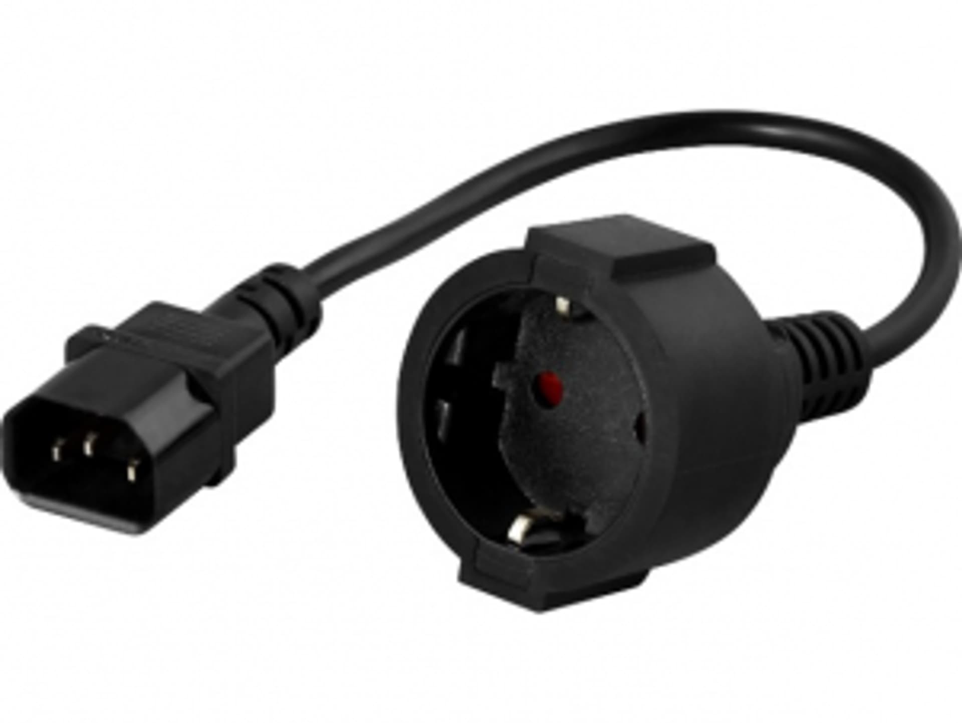

ADAPTER IEC 320 C14(M)->SCHUKO(F) NA KABLU 20CM DO UPS CZARNY POWERWALKER, F) na kablu 20cm do ups czarny powerwalke