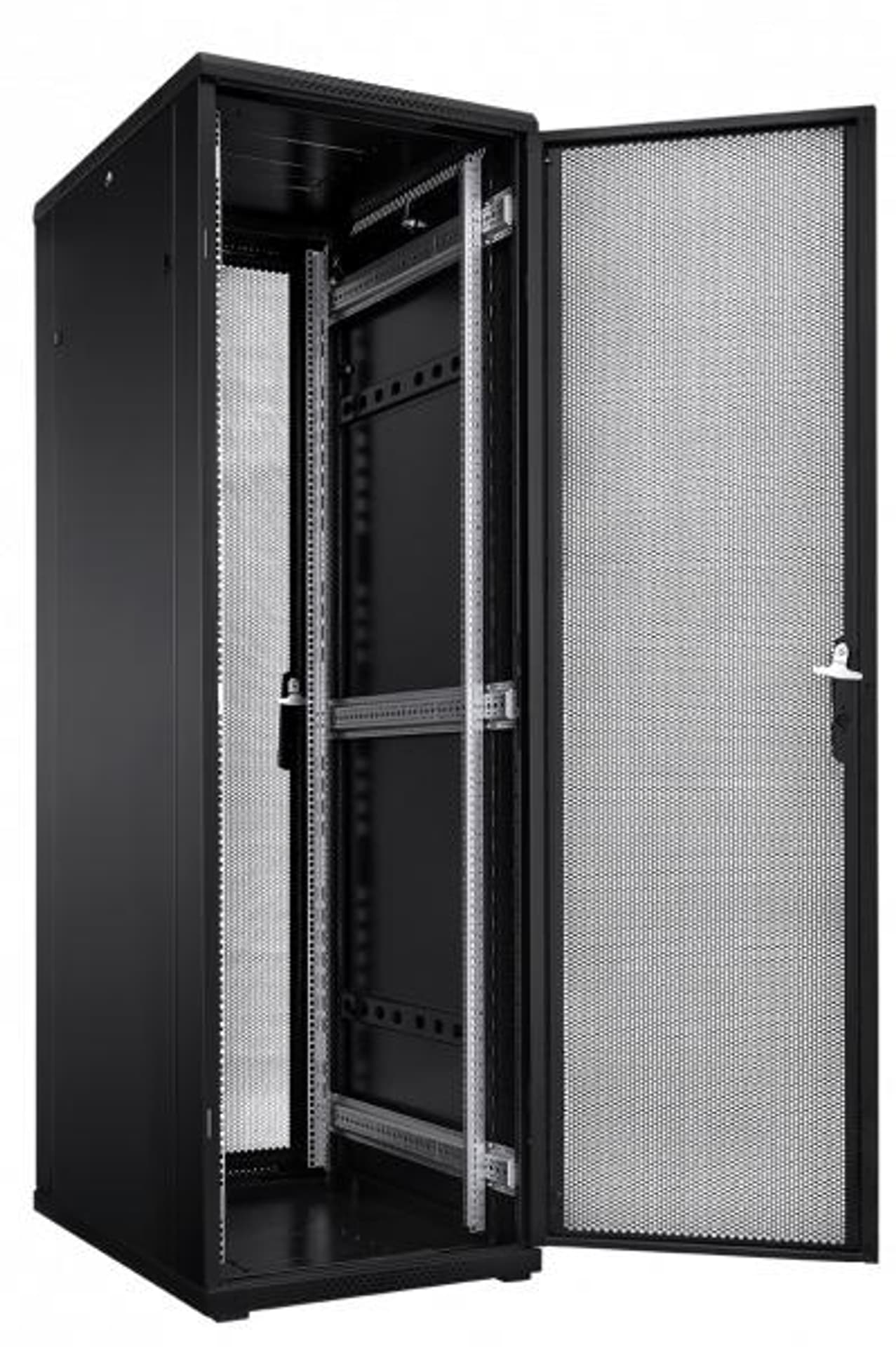 

Szafa stojąca 42U 600x1000mm czarna (perforowane drzwi przód i tył) Toten G3, Perforowane drzwi przód i tył) toten g