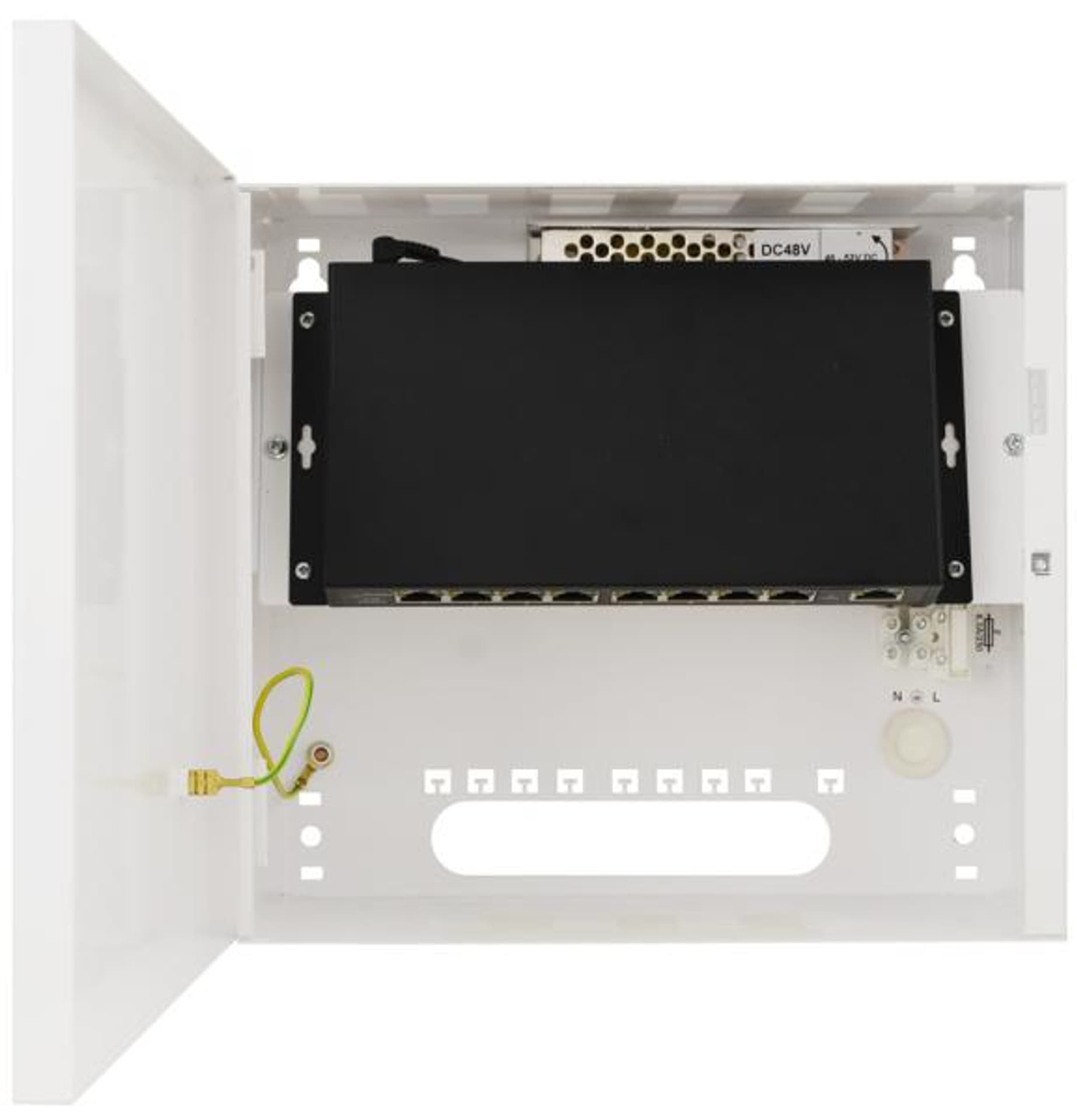 

Pulsar S94-C switch 9-portowy PoE dla 4 kamer IP, w obudowie