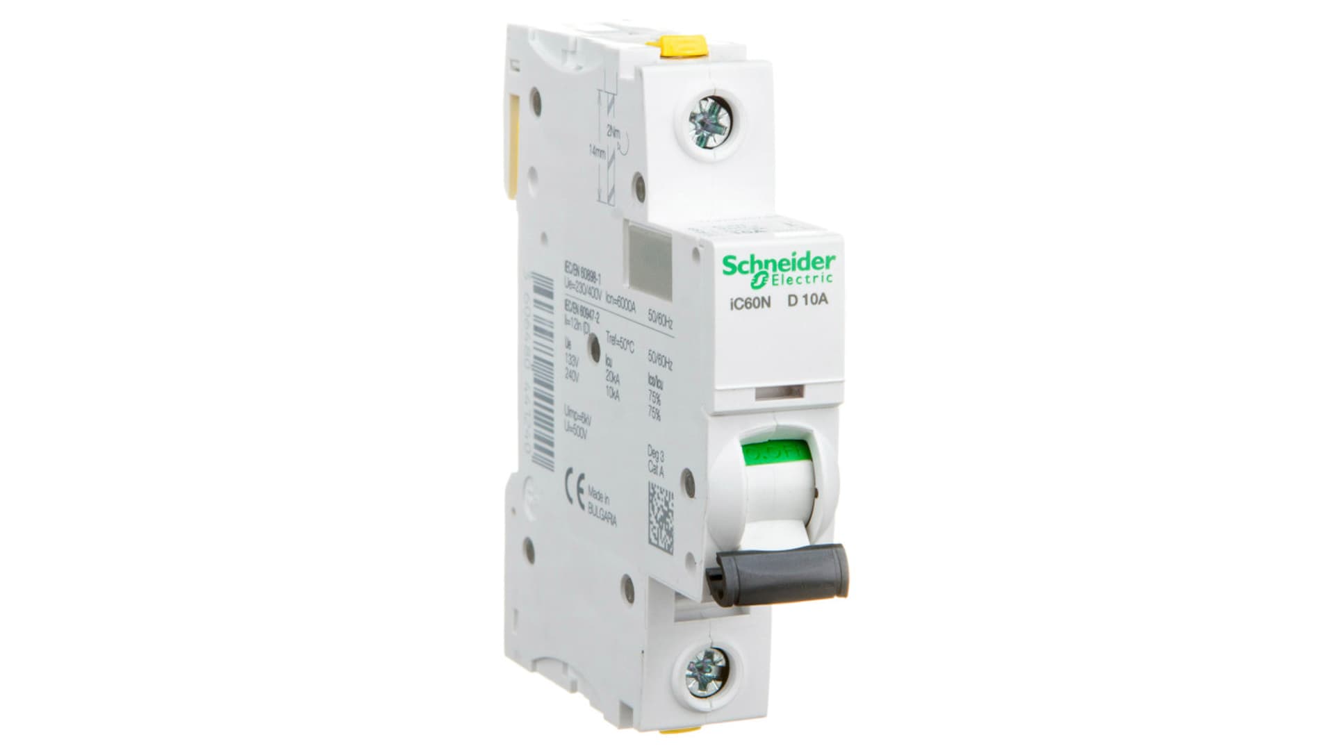 

Wyłącznik nadprądowy 1P D 10A 6kA AC iC60N-D10 A9F05110