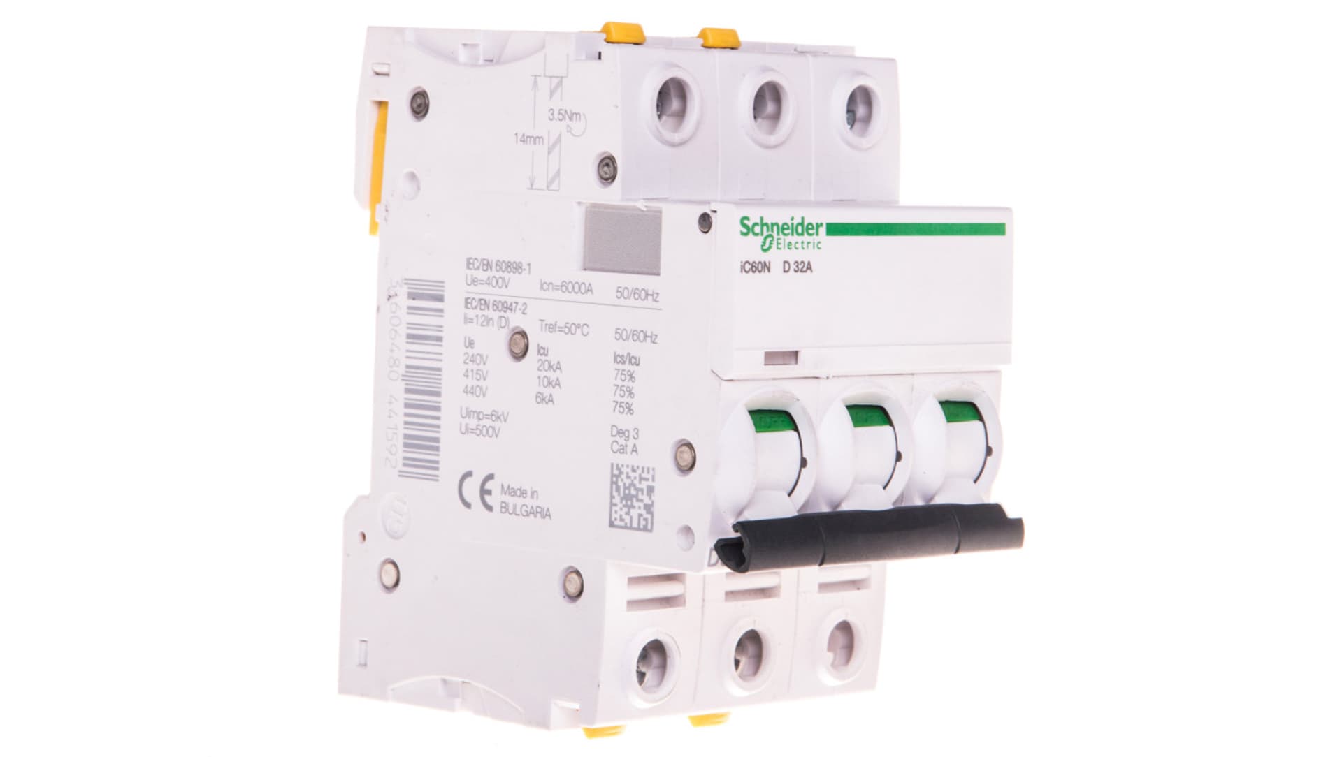 

Wyłącznik nadprądowy 3P D 32A 6kA AC iC60N-D32-3 A9F05332