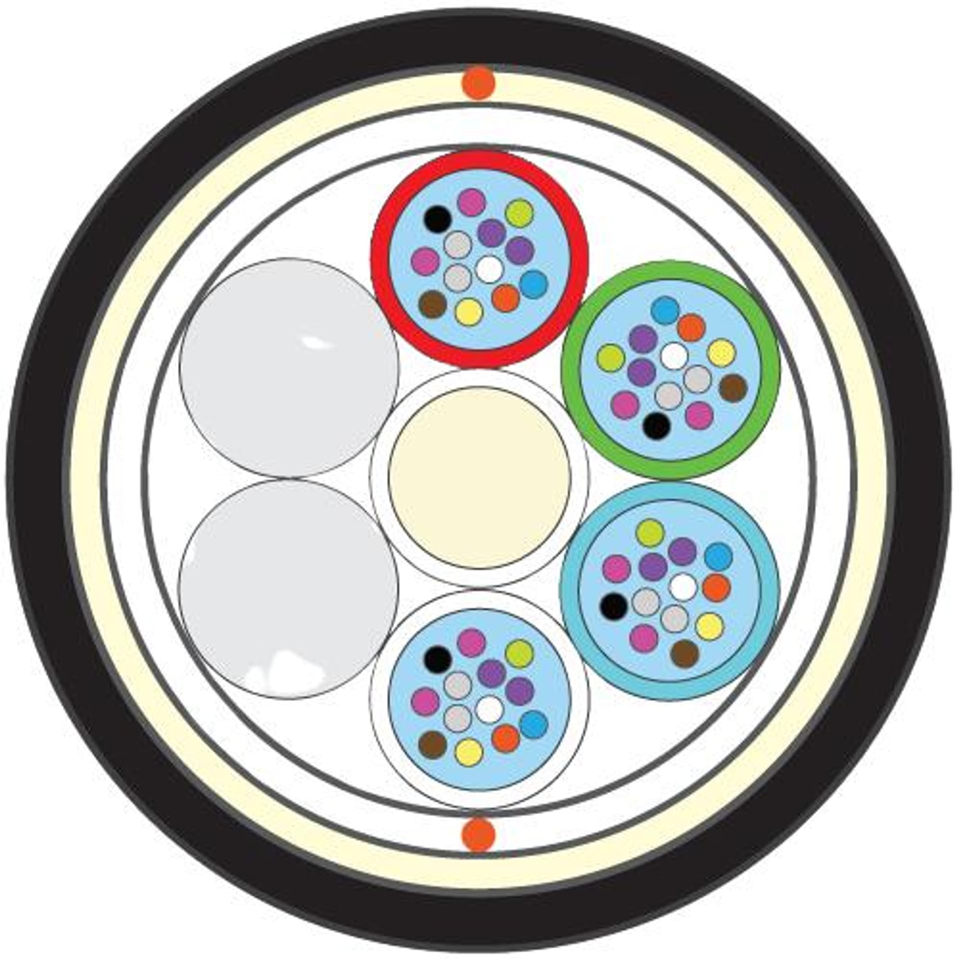 

FIBRAIN ŚWIATŁOWÓD BDC-CI SM 72* 9/125 G.657A1 6T12F TUBA 2,0 2700N