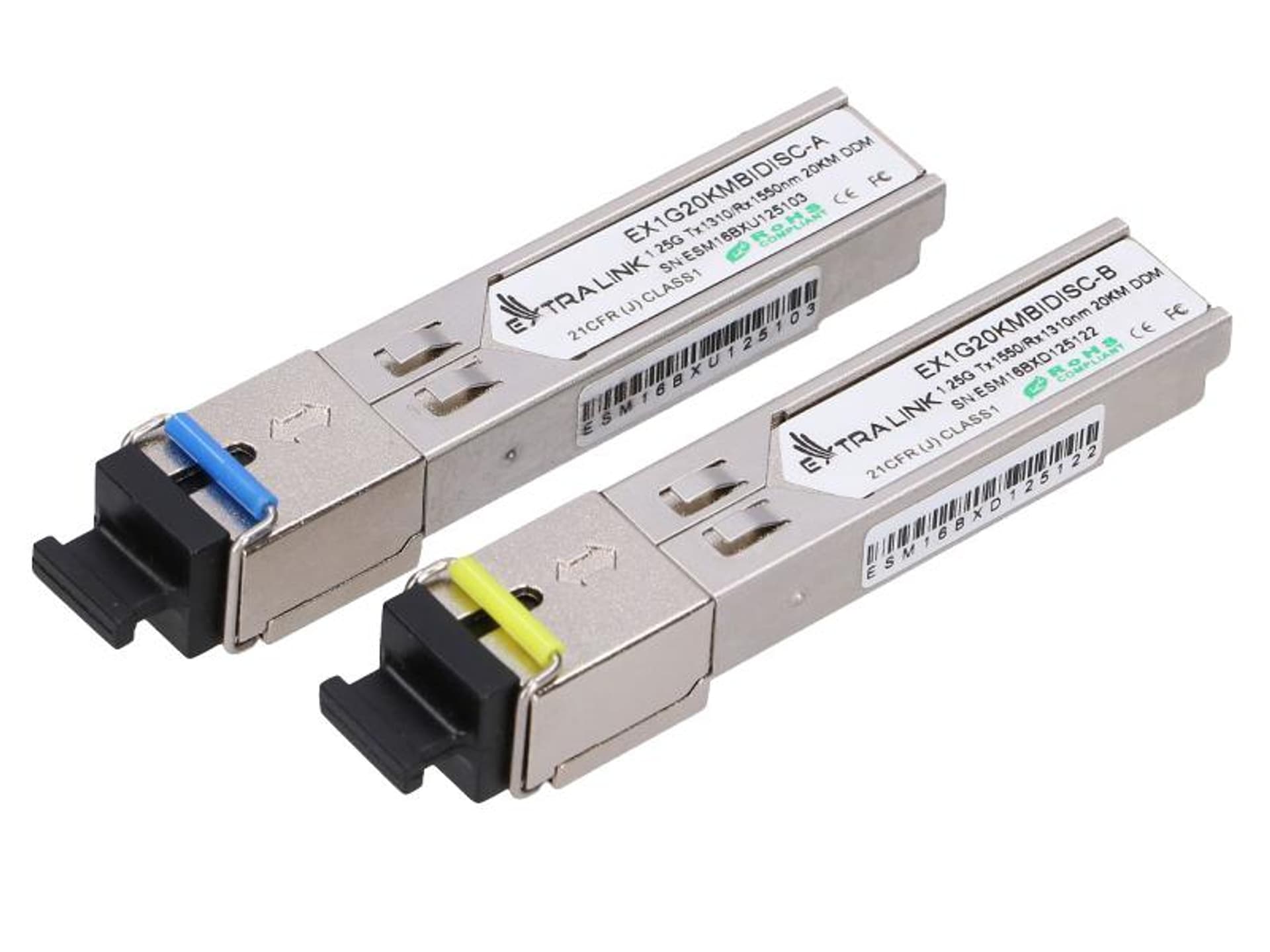 

Moduł SFP 1.25G WDM 1310/1550nm SM 20km SC komplet