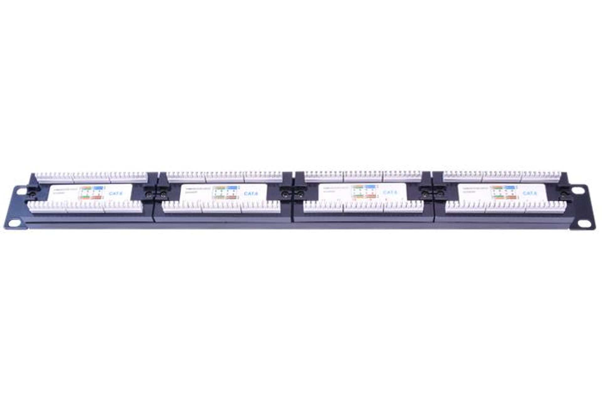 

Patch panel 19 RJ-45 24 porty Cat6 z z uchwytem na kable