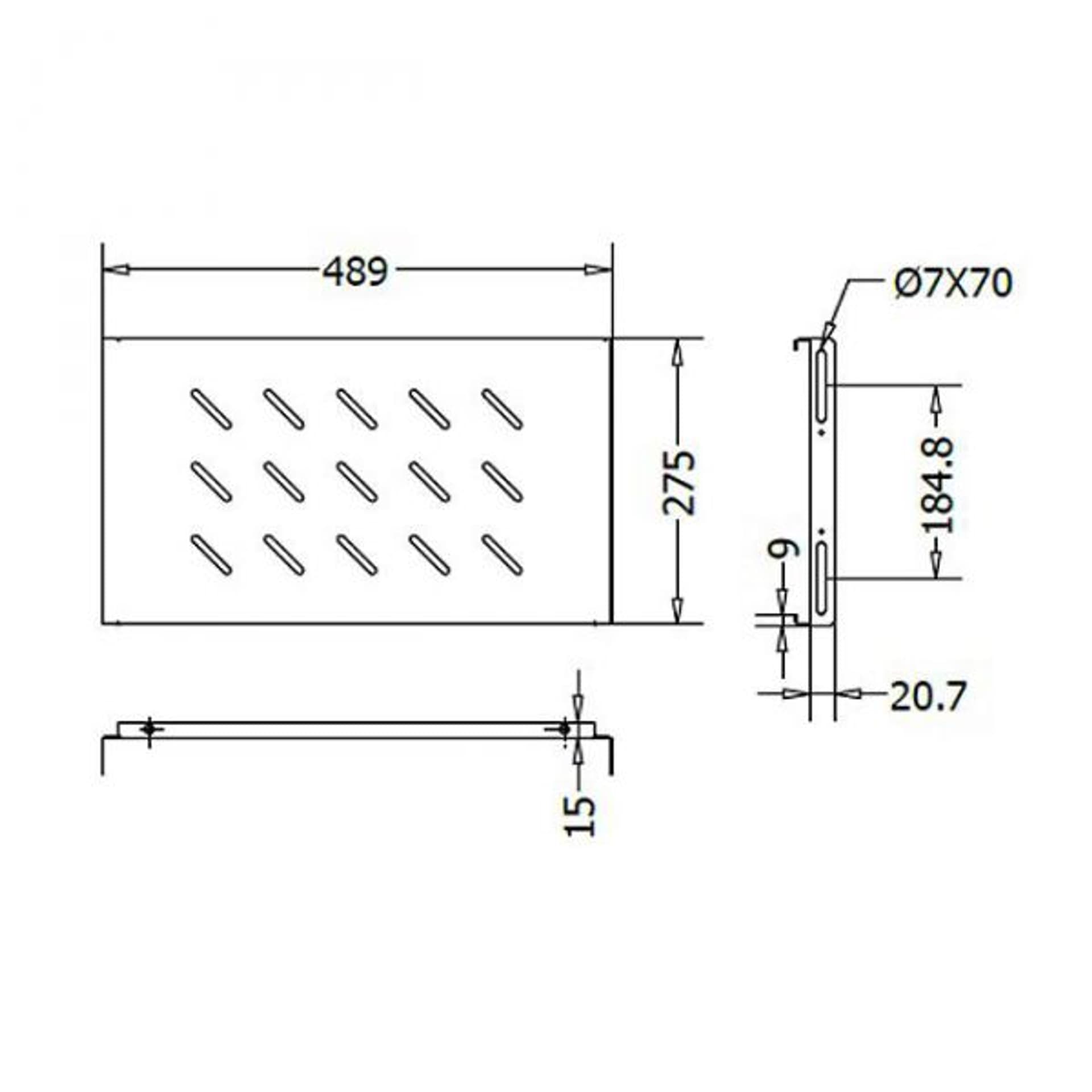 

Półka stała do szaf rack 19'' do szaf o głębokości 450mm