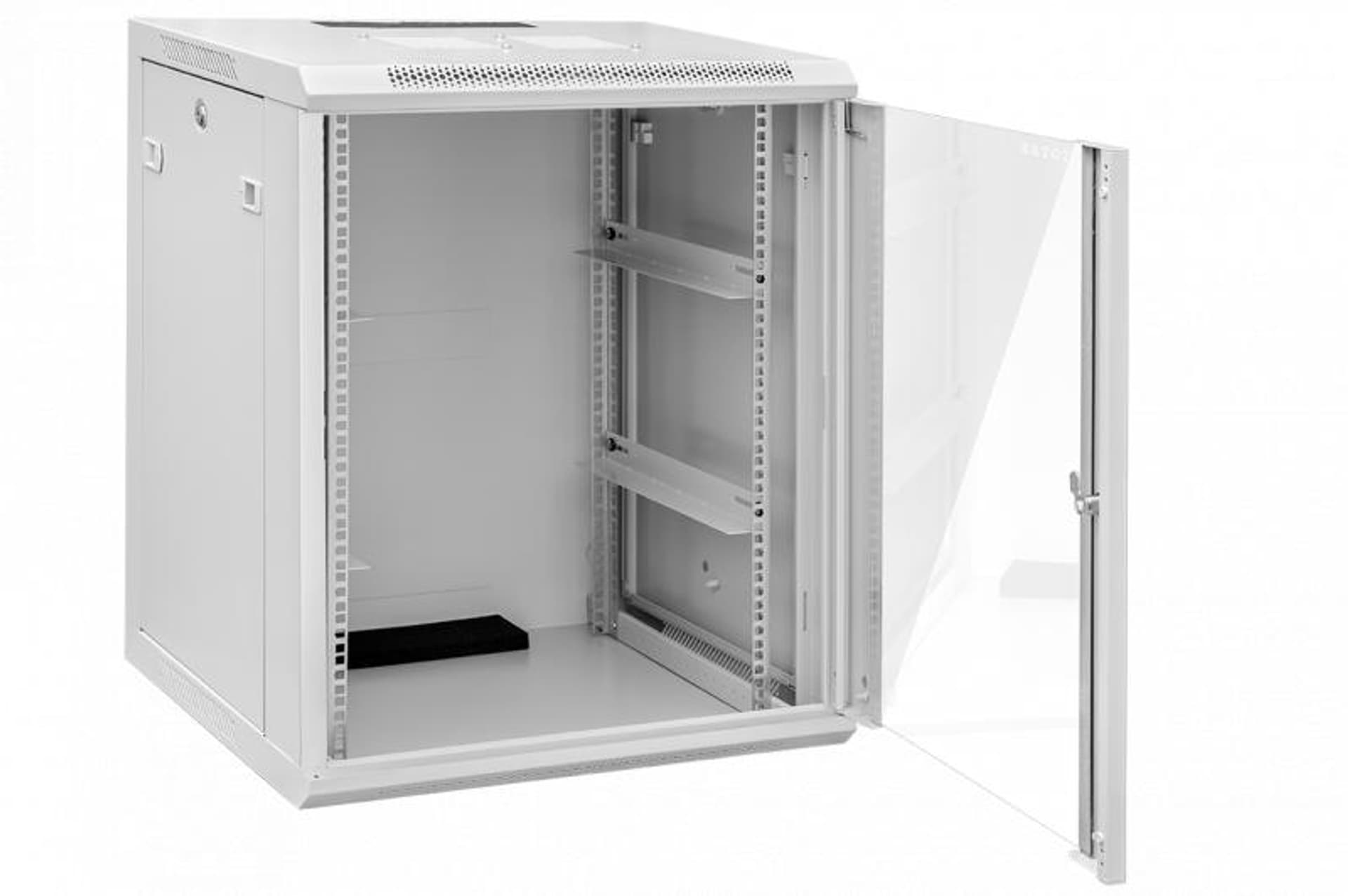 

Szafa wisząca 15U 600x450mm szara szklane drzwi TOTEN