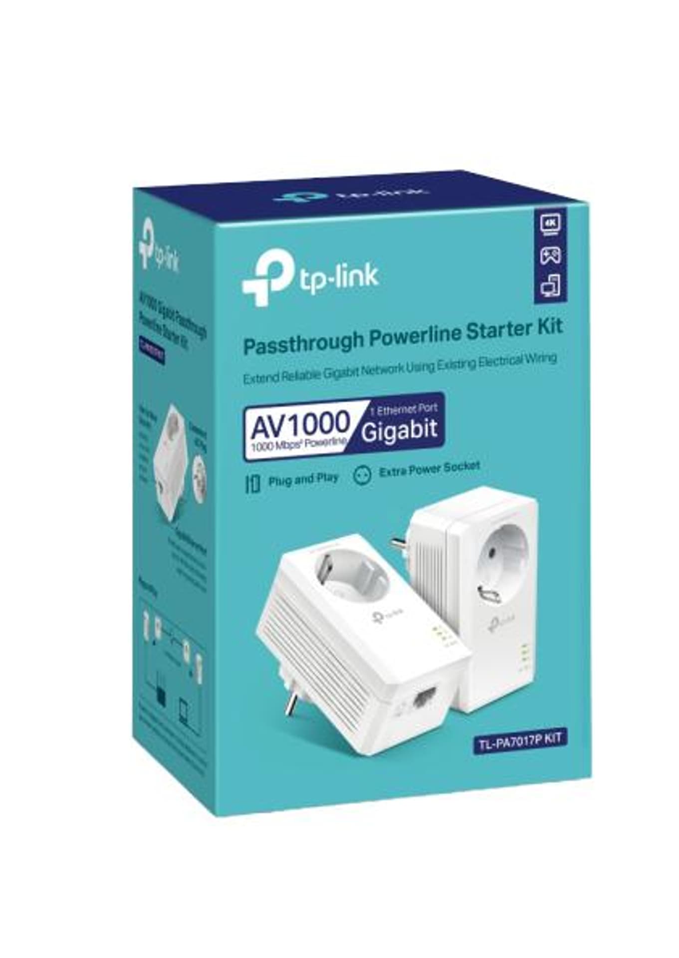 

TP-Link TL-PA7017P zestaw nano transmiterów sieciowych AV1000 z gniazdkiem elektrycznym