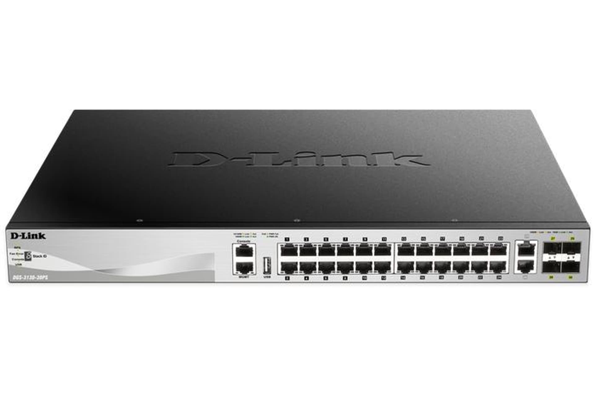 

D-Link DGS-3130-30PS/SI 24x 10/100/1000BASE-T PoE ports (370W budget) 2x 10GBASE-T port, 4x SFP+ port, 370w budget) 2x 10gbase-t port/4x sfp+ por