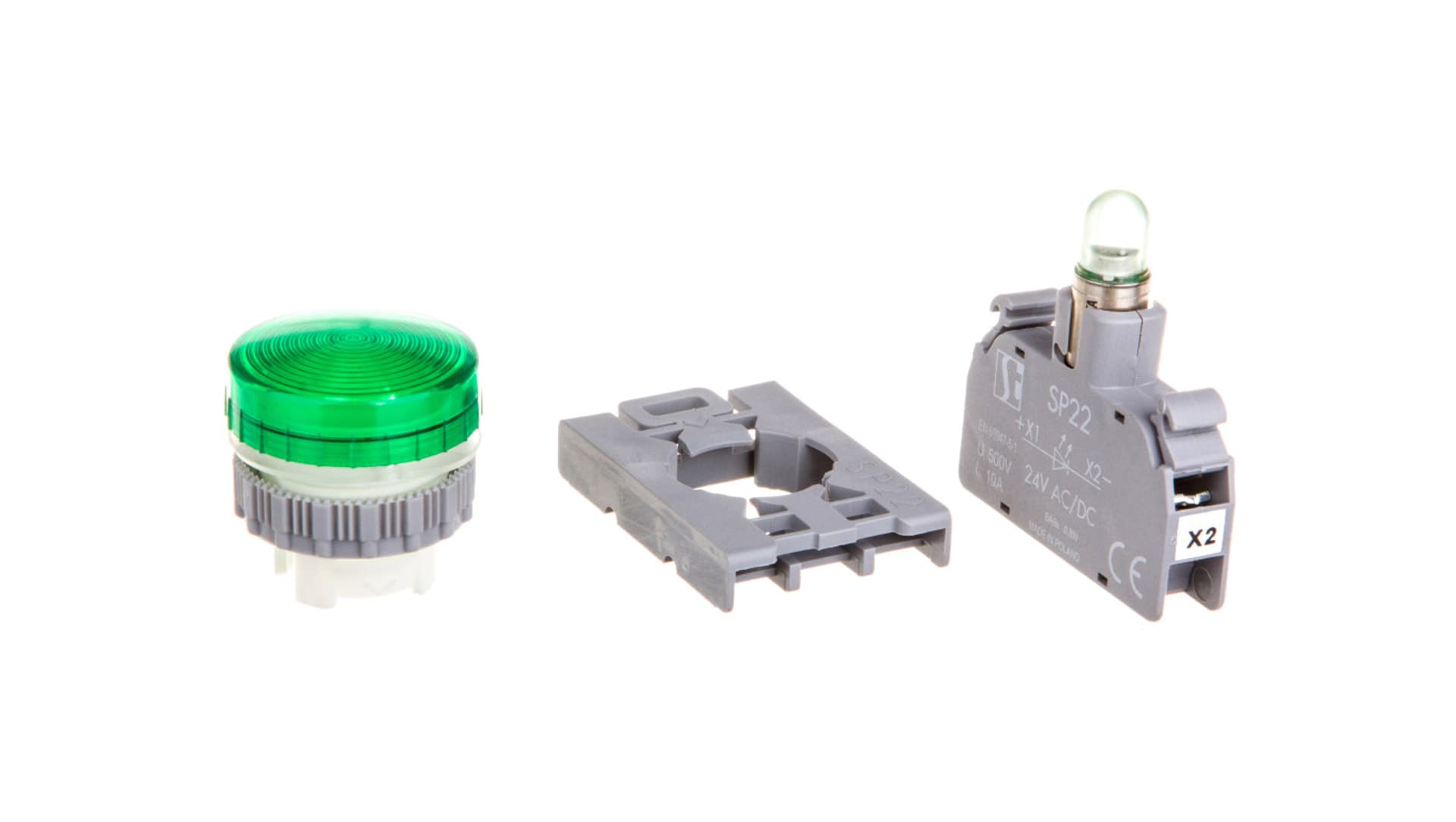 

Lampka sygnalizacyjna 22mm zielona 24V AC/DC SP22-LZ-24-LEDAC/DC