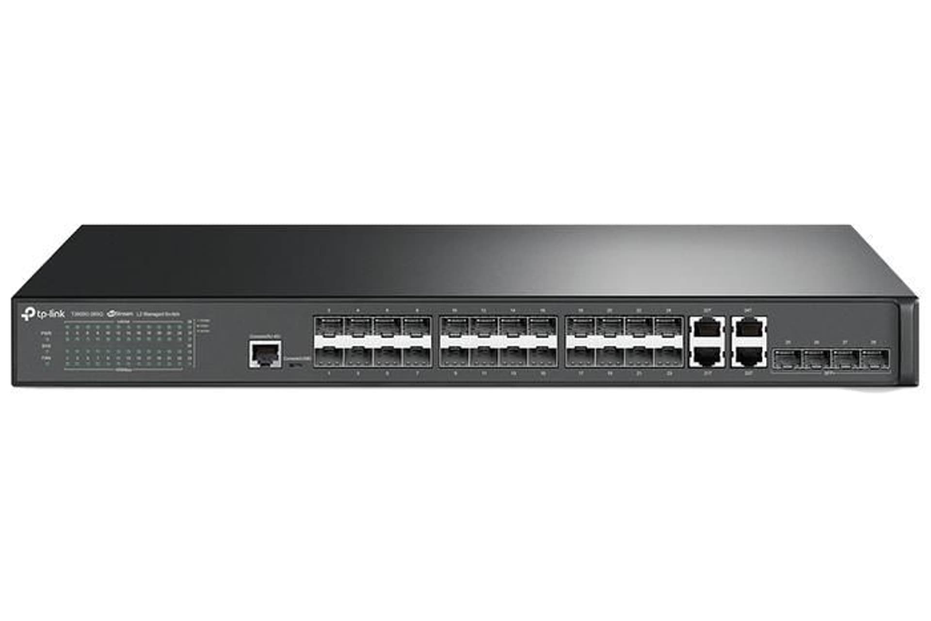 

TP-Link TL-T2600G-28SQ przełącznik zarządzalny L2 24xSFP, 4xCombo RJ45, 4xSFP+