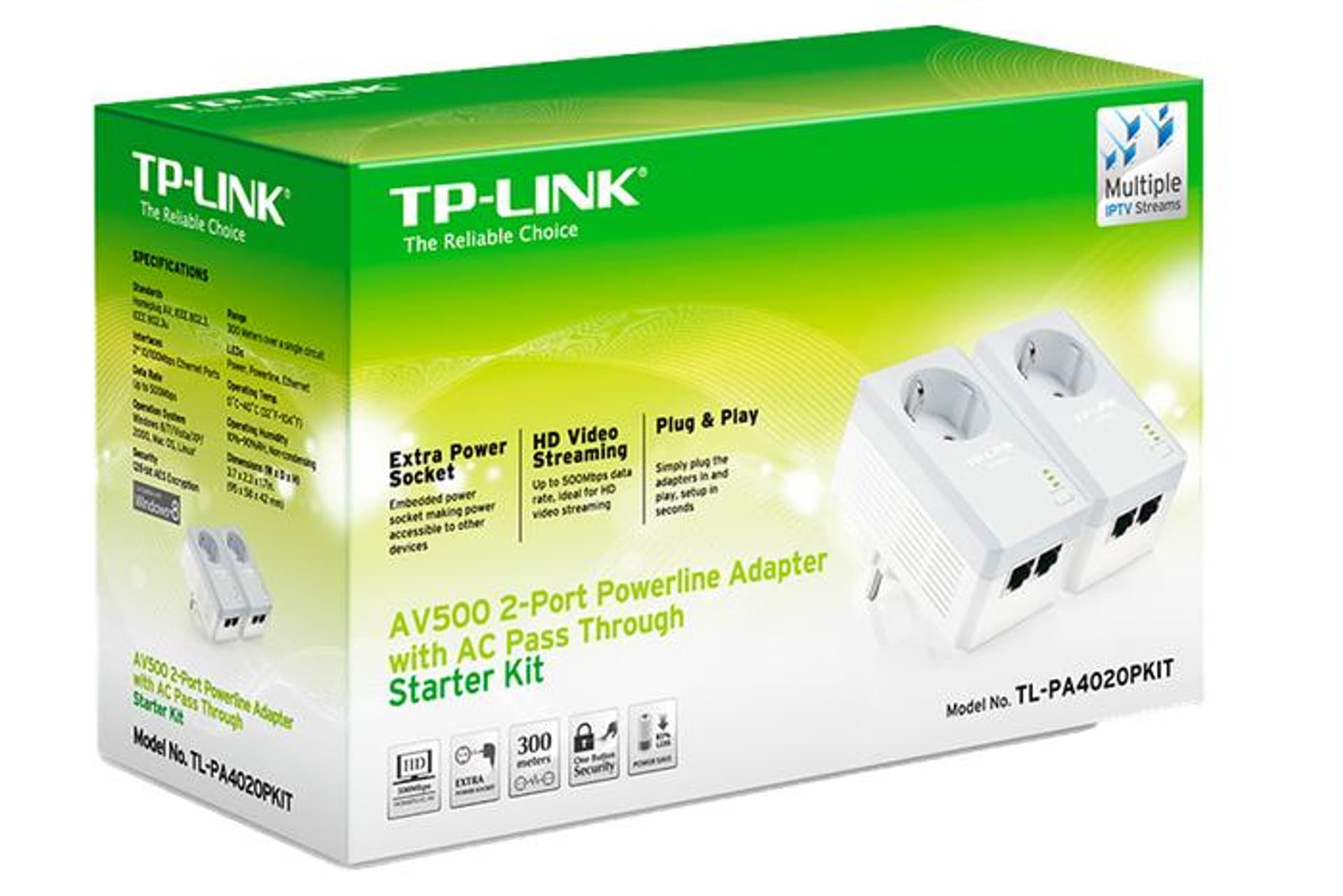 

TP-Link TL-PA4020P Zestaw nano transmiterów sieciowych AV600