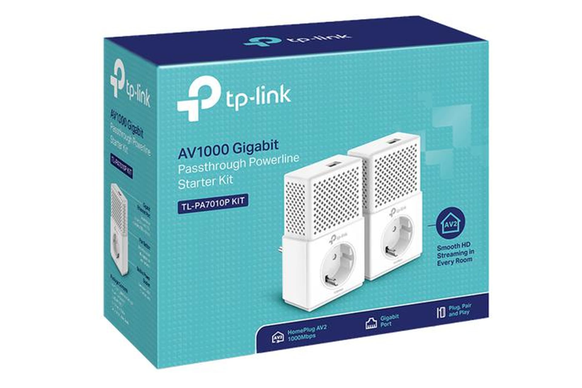 

TP-Link TL-PA7010P zestaw nano transmiterów sieciowych AV1000 z gniazdkiem elektrycznym