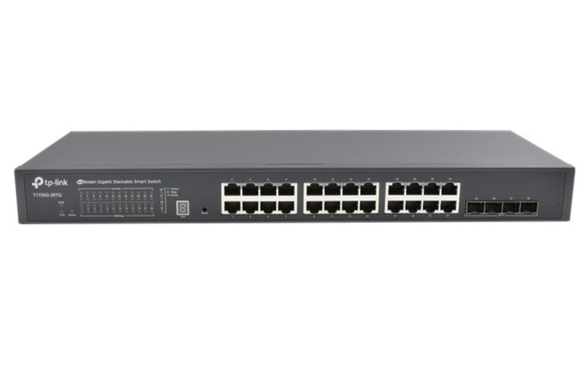 

TP-Link T1700G-28TQ stackowalny przełącznik smart L2+, 28x10/100/1000, 4xSFP+ 10G