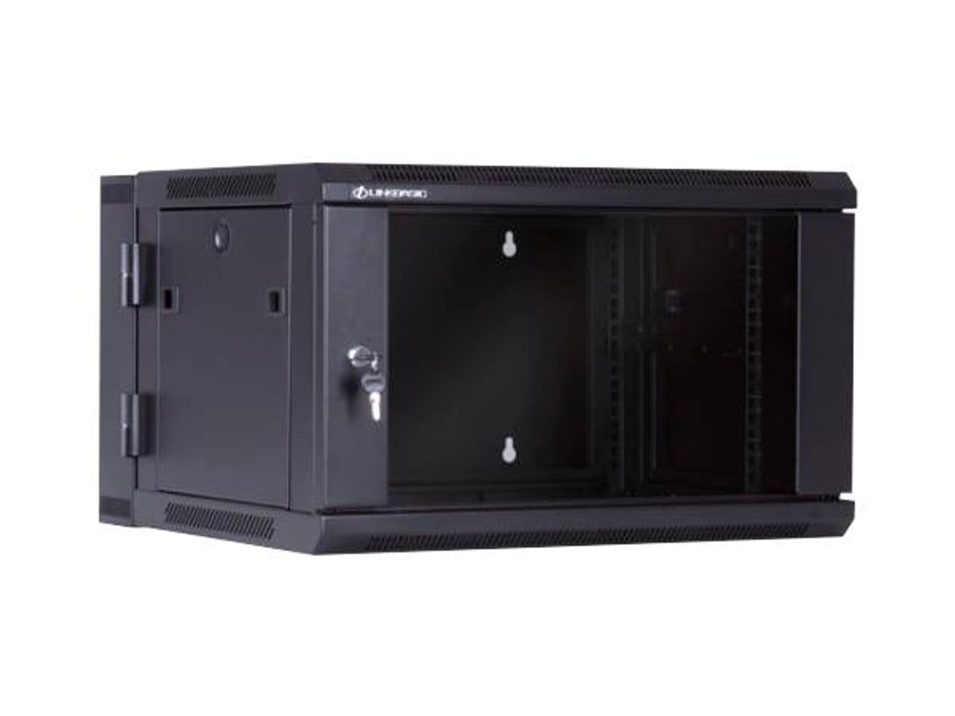 

Szafa wisząca dwusekcyjna rack 19'' 6U 600x550mm czarna (drzwi szklane)