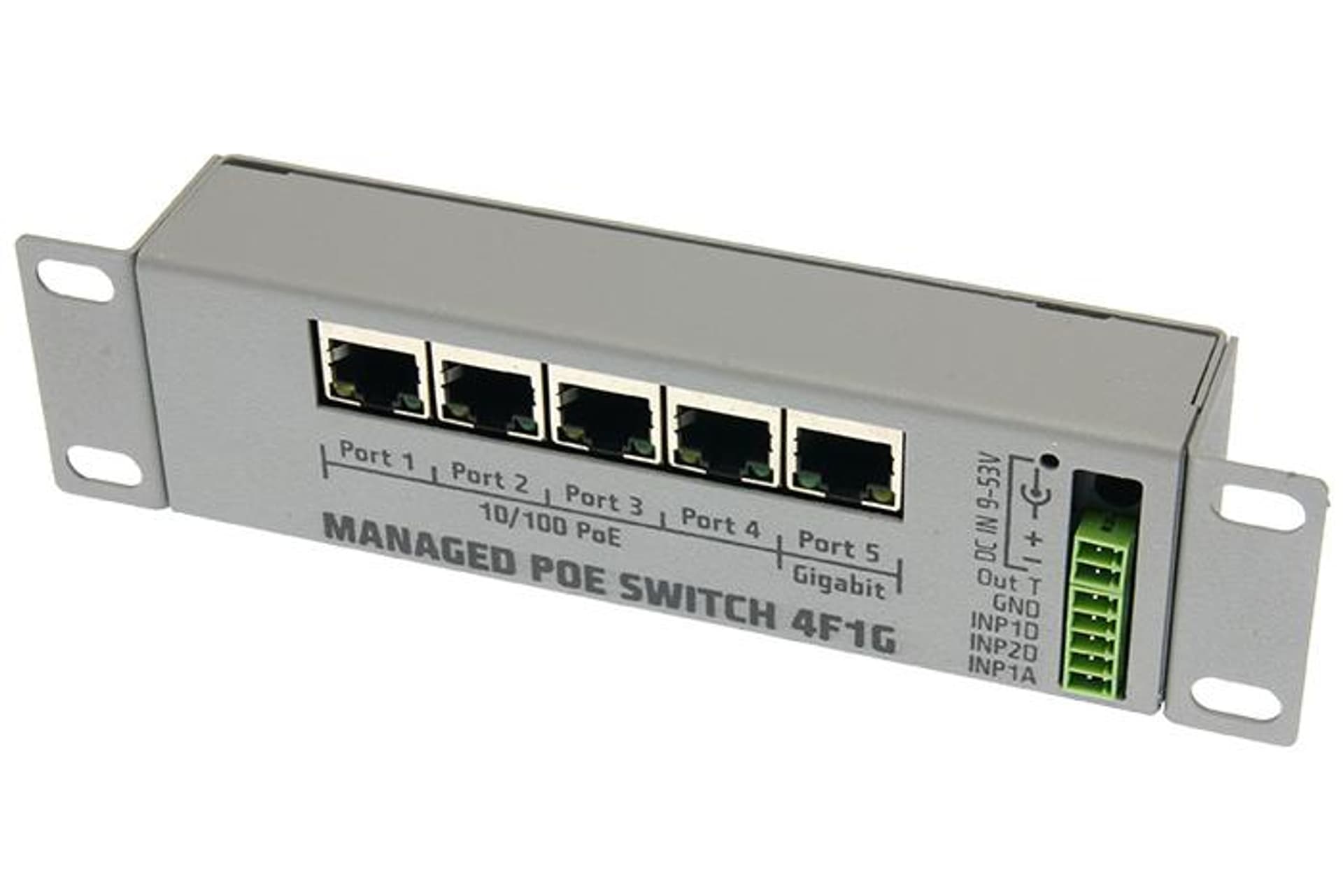 

Zarządzalny Switch PoE 4F1G 9-53V 4x100Mb+1Gb