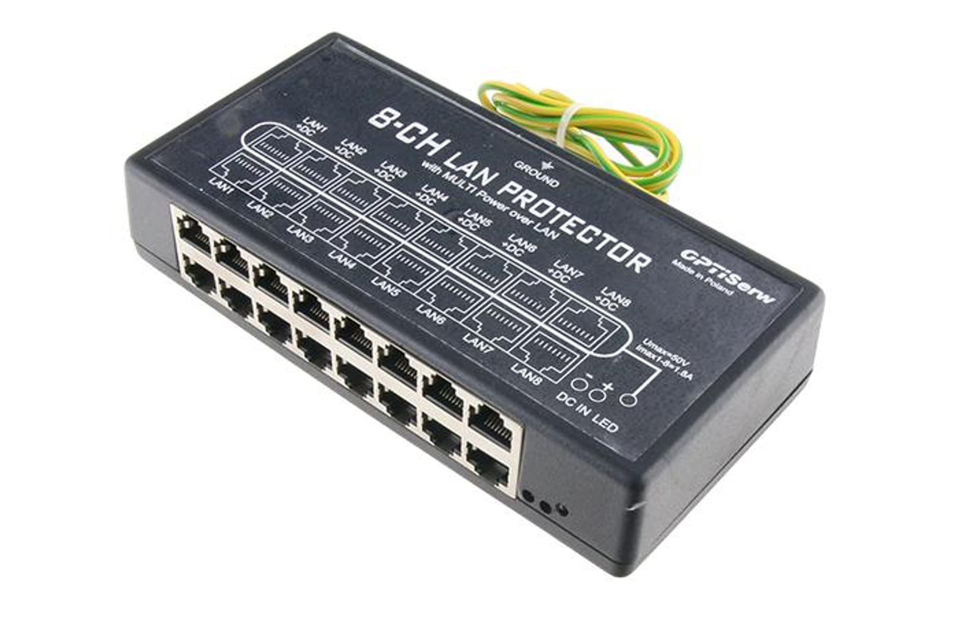 

Adapter POE 8 portów RJ45 z uziemieniem