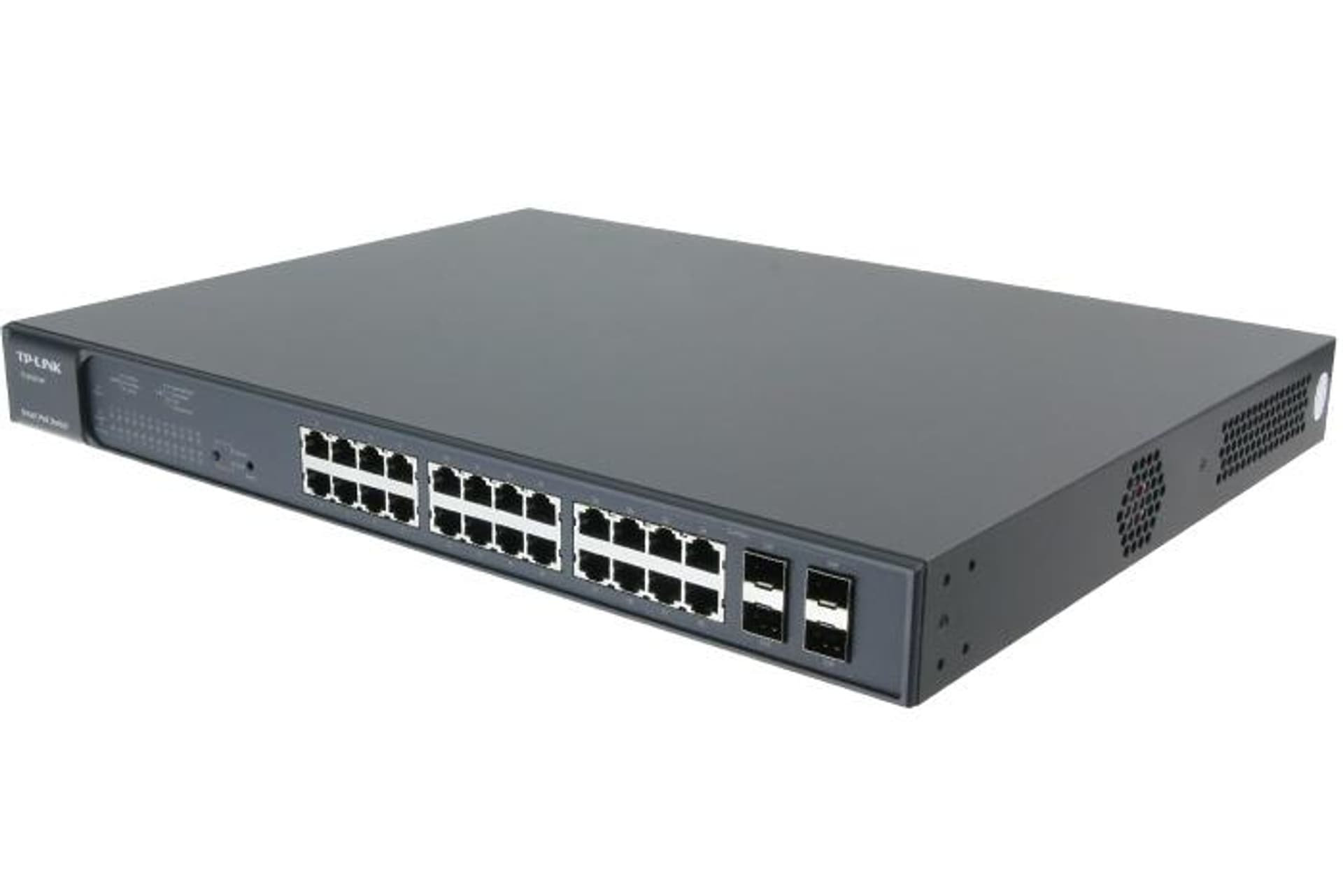 

TP-Link TL-T1600G-28PS (TL-SG2424P) przełącznik Smart JetStream, 24 gigabitowe porty PoE+, 4 sloty SFP, Tl-sg2424p) przełącznik smart jetstream/24 gigabitowe porty poe+/4 sloty sf