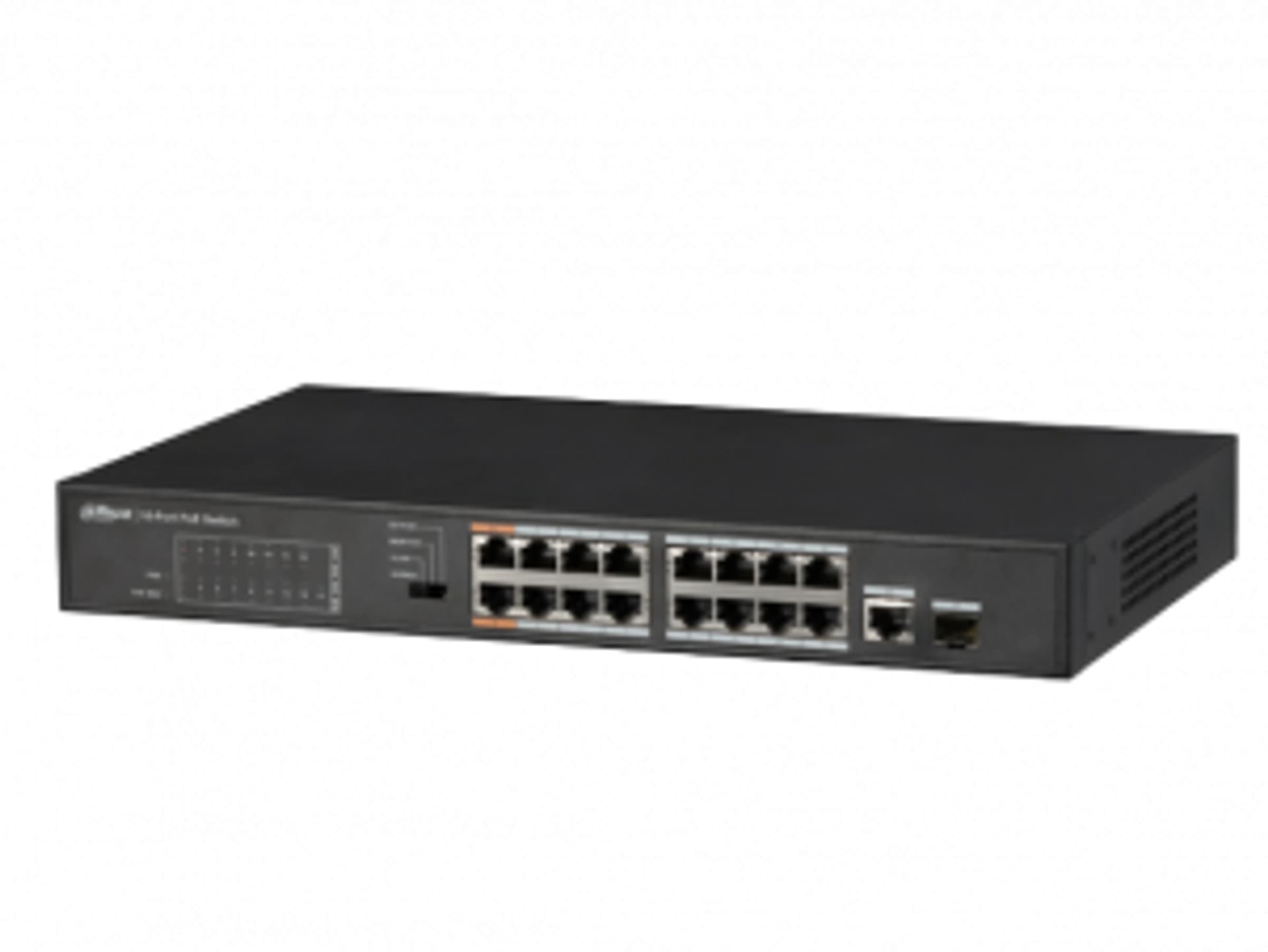 

Dahua PFS3117-16ET-135 Switch 16-portowy PoE 1xUplink RJ45/SFP Gigabit