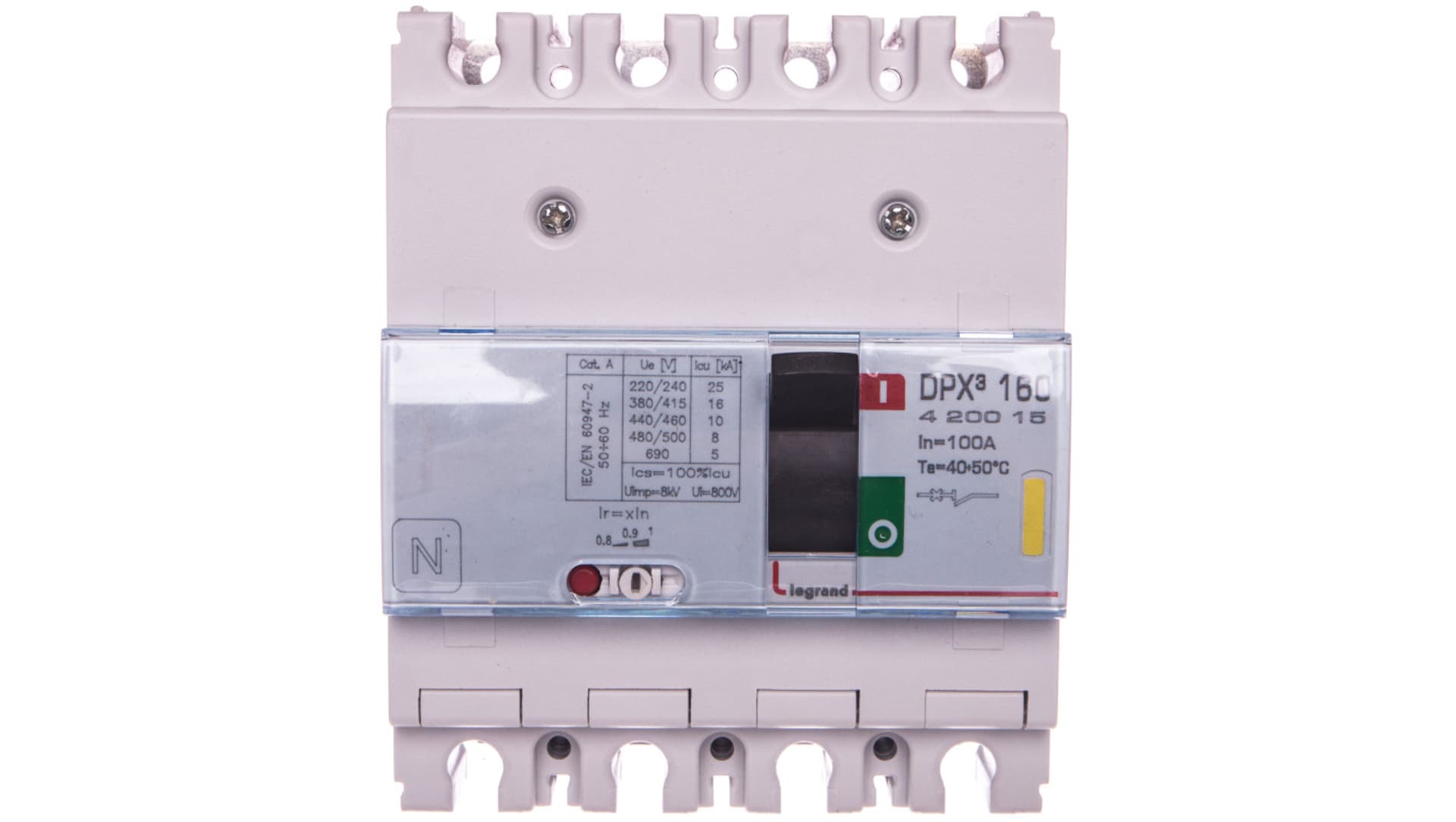 

Wyłącznik mocy 4P 100A 16kA DPX3 160 420015