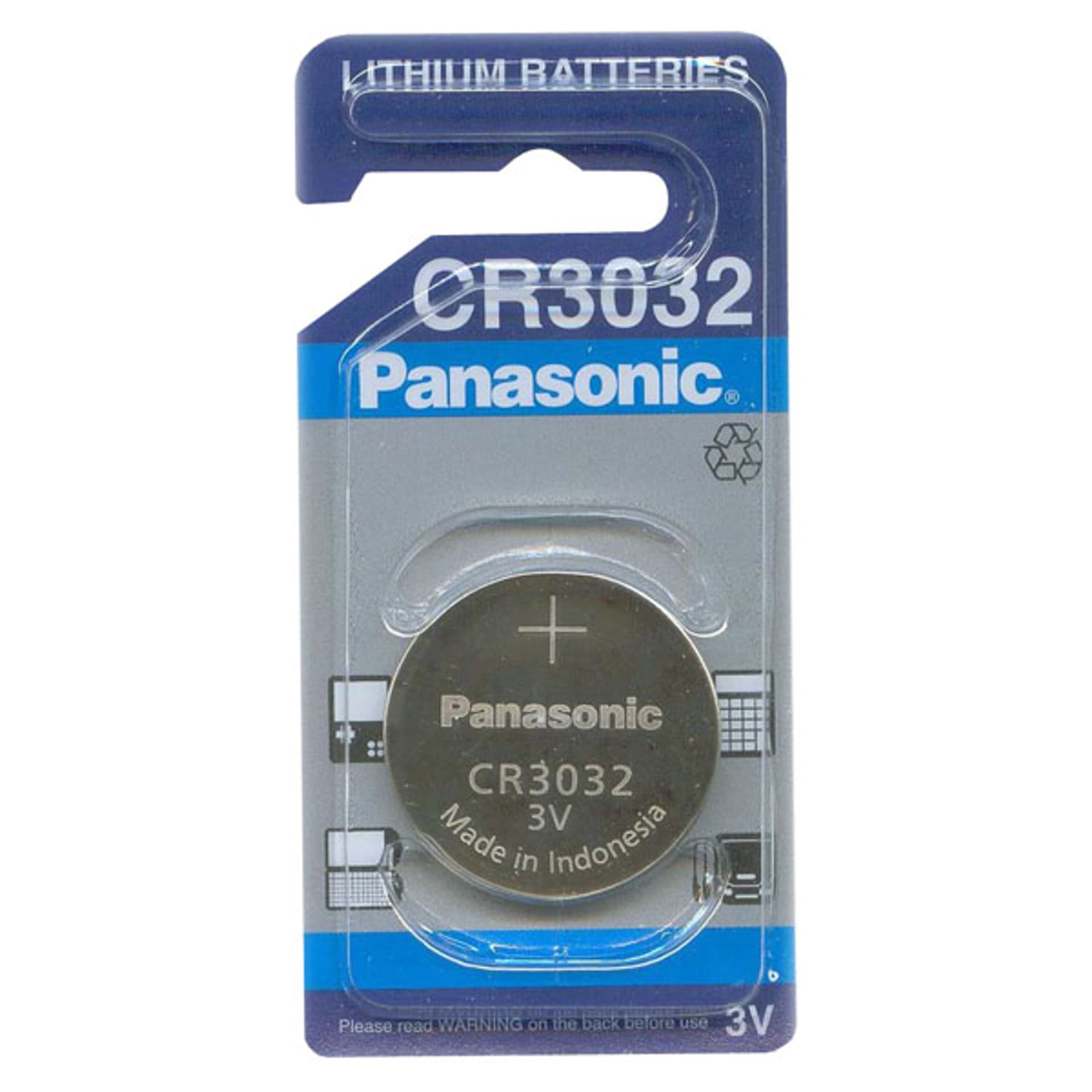 

Bateria litowa, CR3032, 3V, Panasonic, blistr, 1-pack