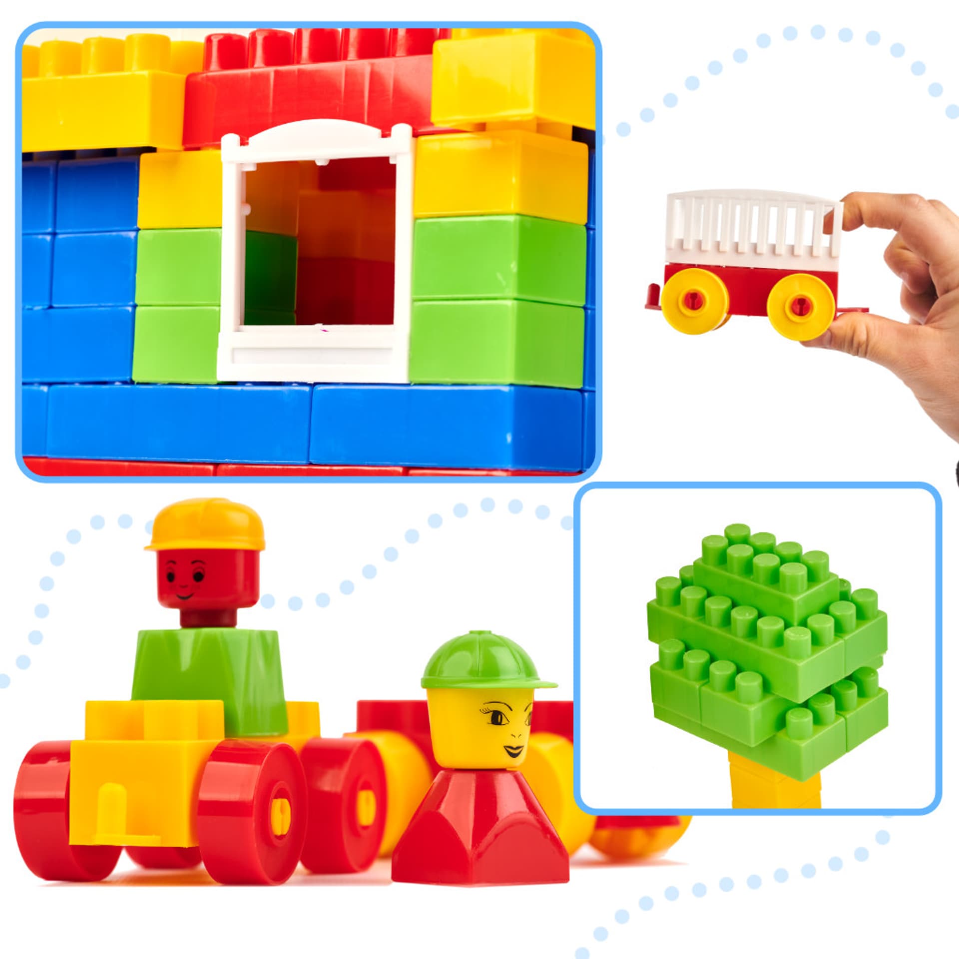 

DIPLO Klocki 3D dla dzieci konstrukcyjne plastikowe 219el.