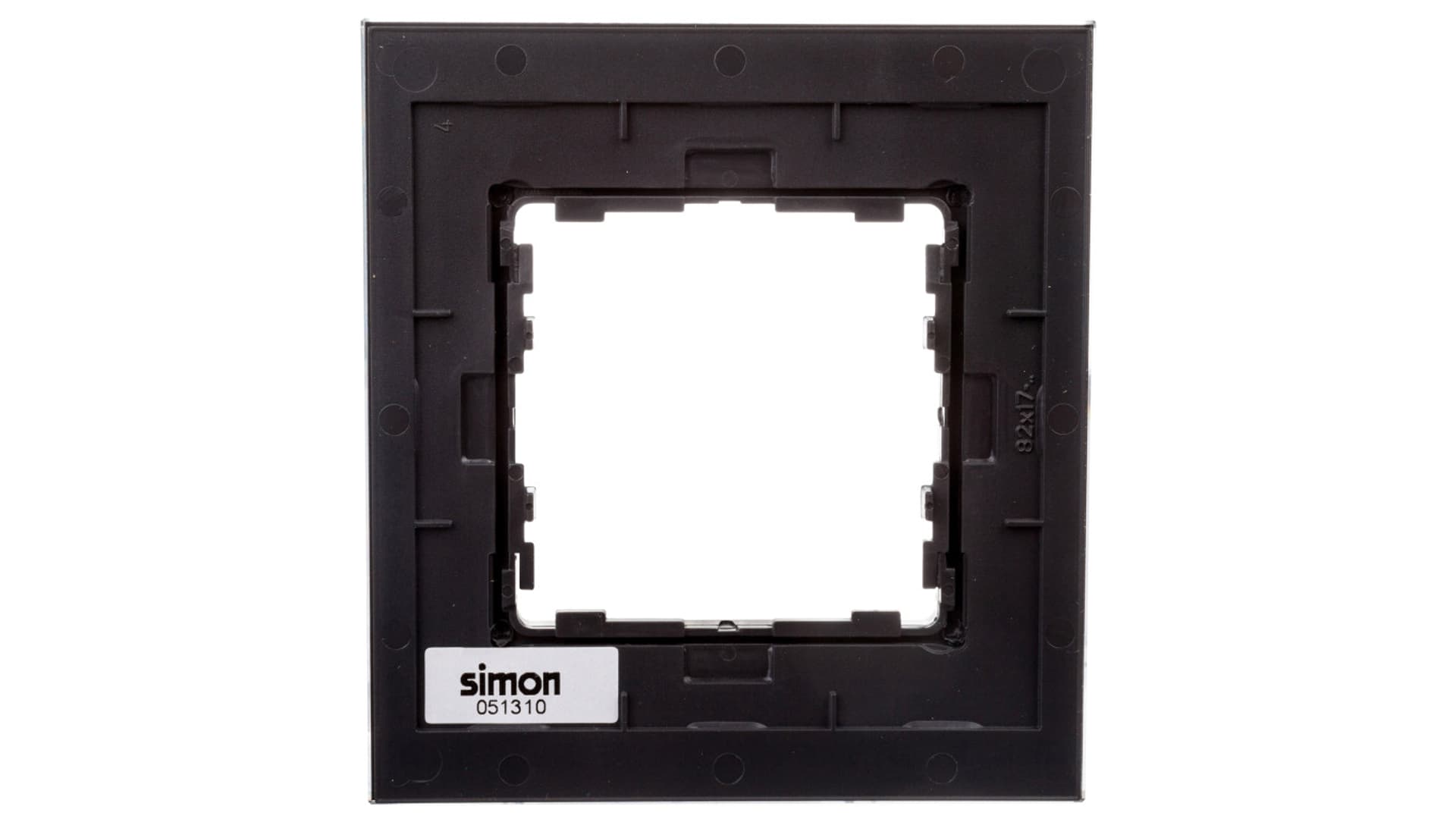 

Simon 82 Ramka pojedyncza szklana czarna/ ramka pośrednia grafit 82817-32