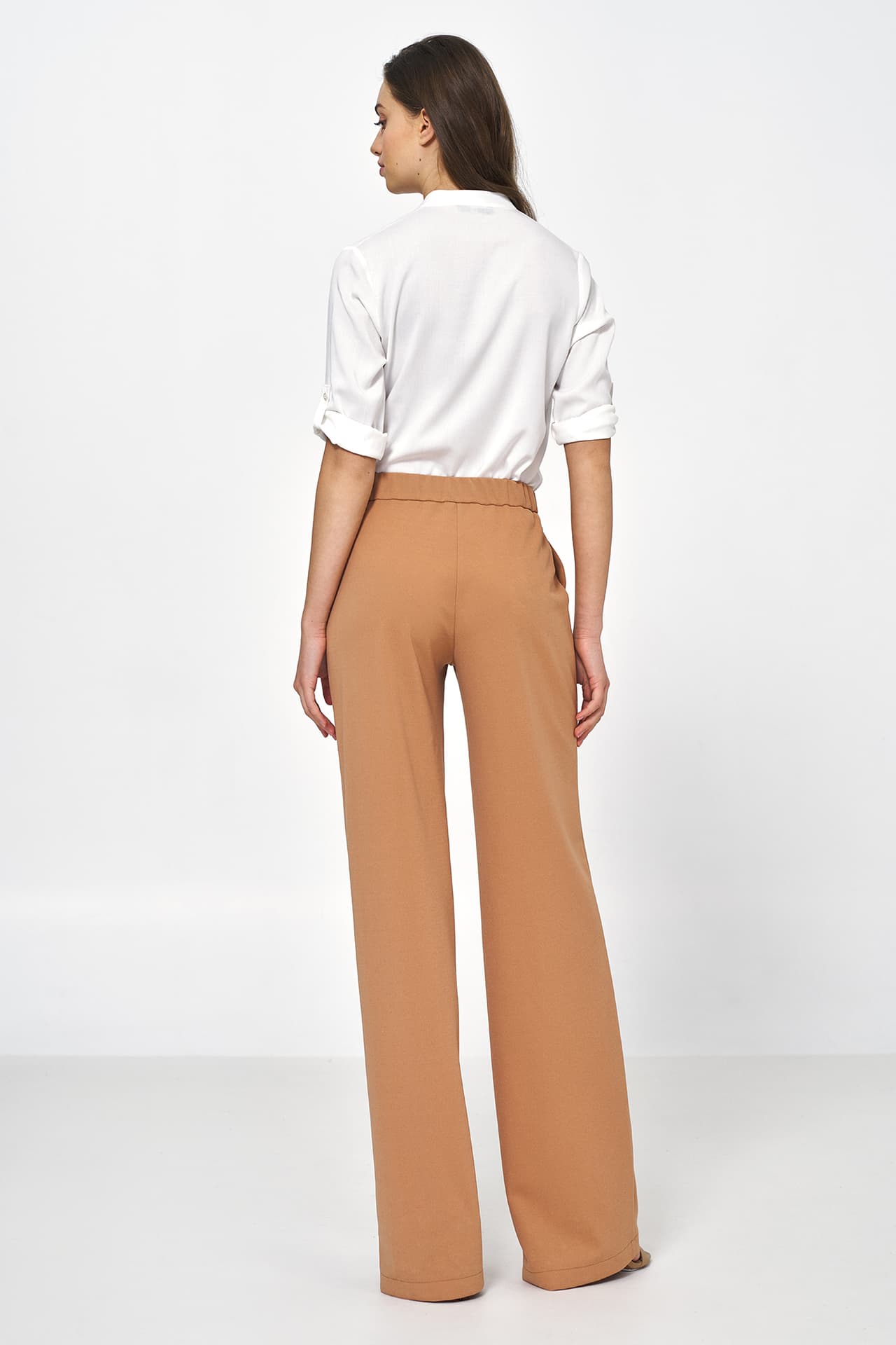 

Karmelowe spodnie loose cut - SD77 (kolor karmel, rozmiar 40)