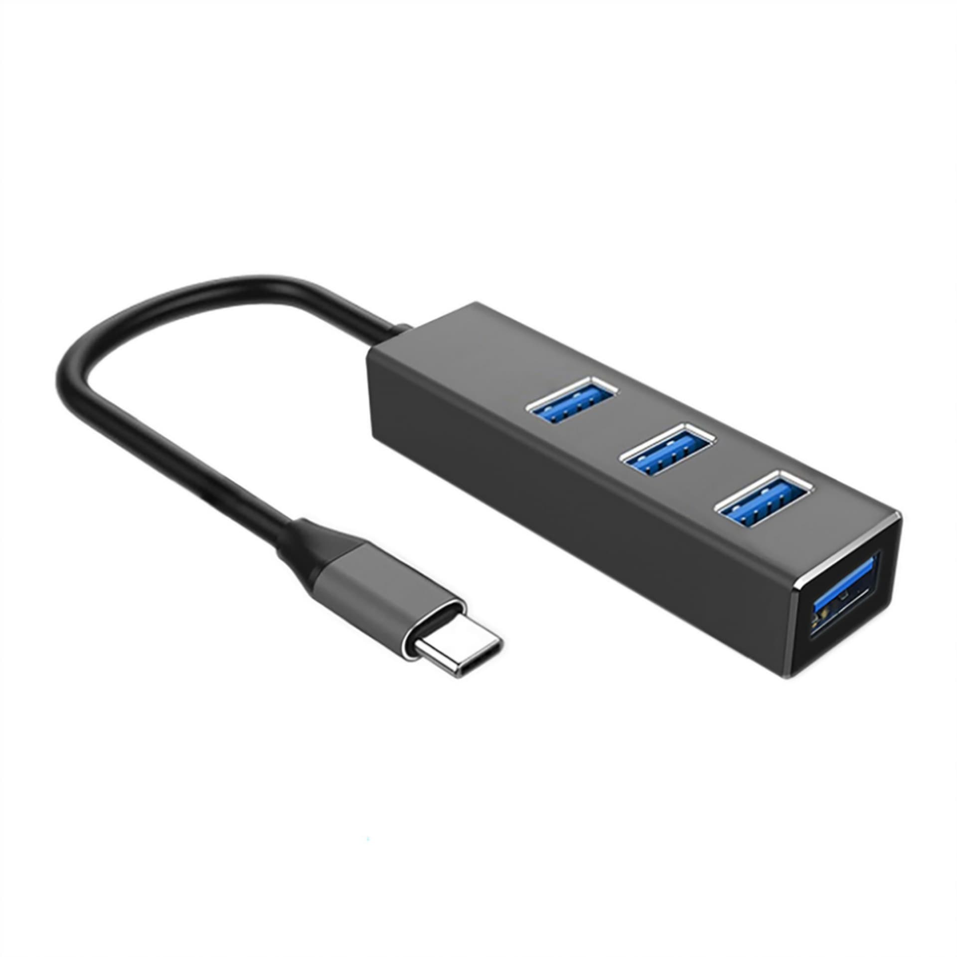 

HUB USB-C męski / 4x USB 3.0 żeński (ALU) ART oem, Alu) art oe