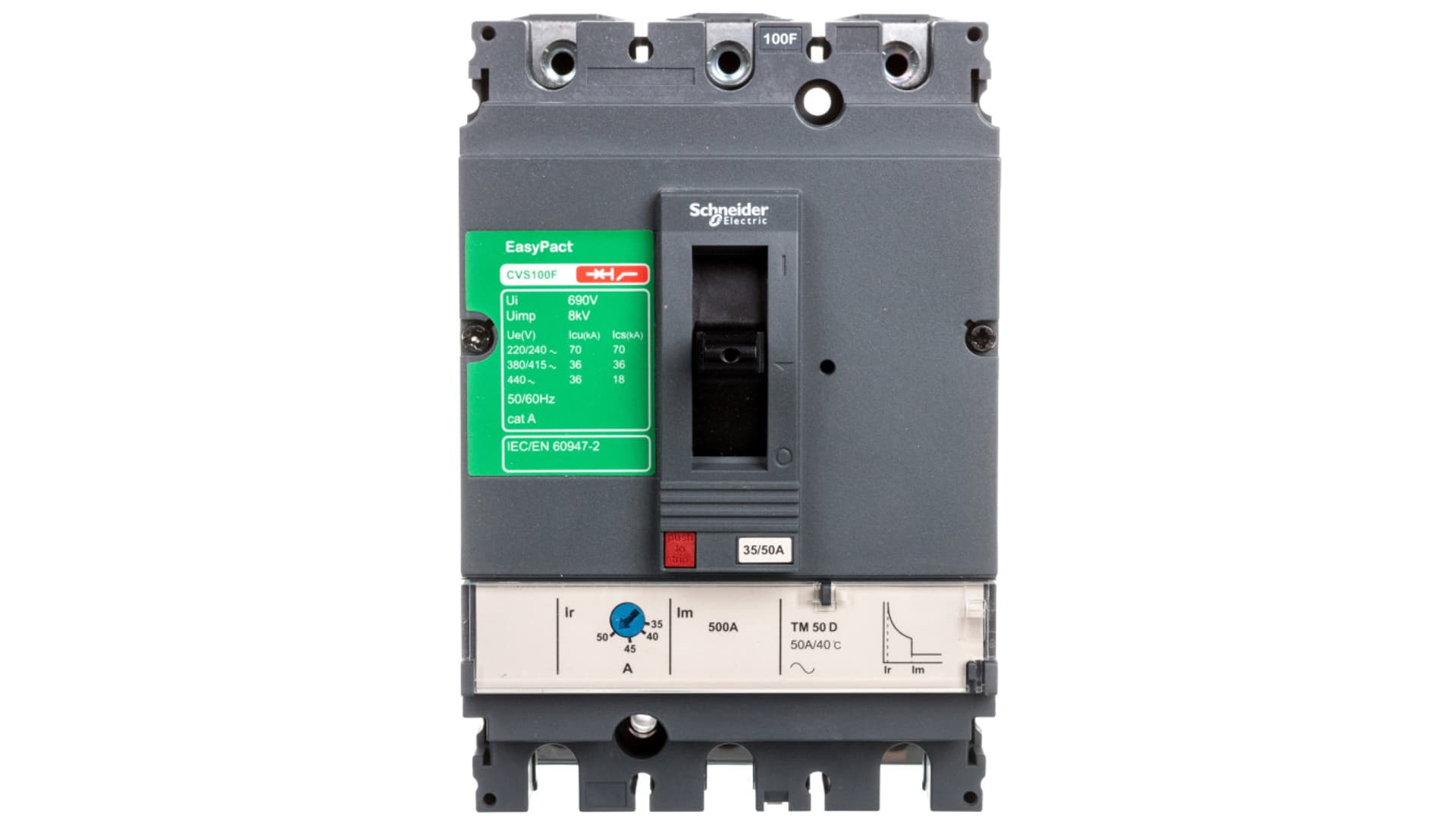 

Schneider Electric, Compact CVS, wyłącznik mocy 36kA , wyzwalacz termomagnetyczny 50A , 3P