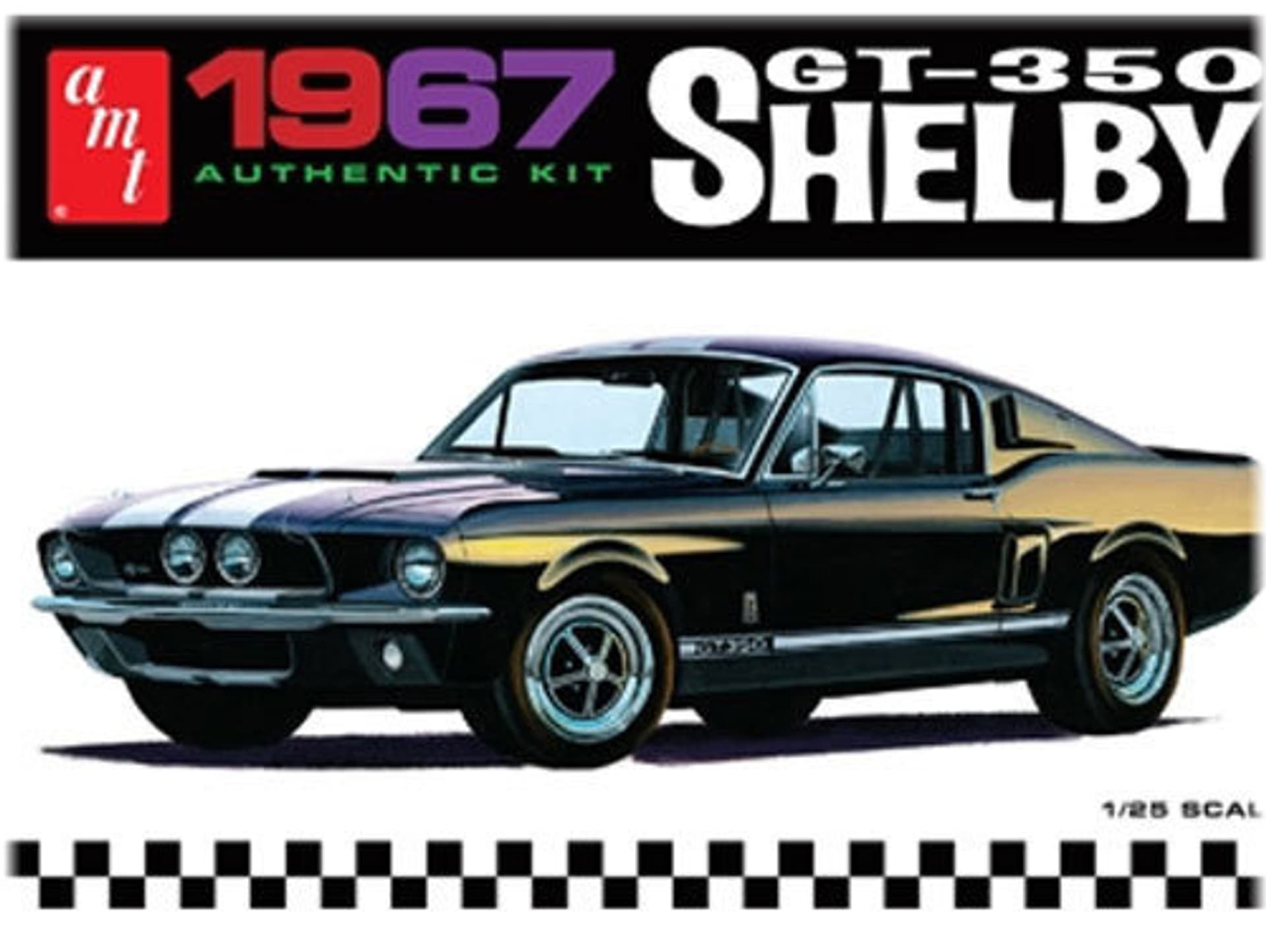 

Model Plastikowy Do Sklejania AMT (USA) - 1967 Shelby GT350 (Wersja Czarna)
