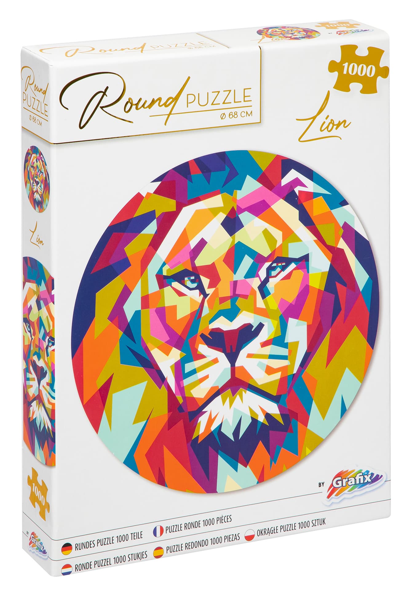 

Puzzle ogrągłe lew 1000 el / średnica 68 cm.