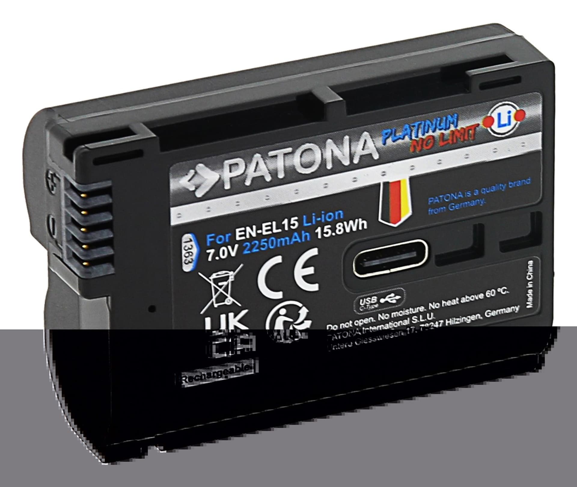

Akumulator Patona Platinum EN-EL15 z USB-C do Nikona