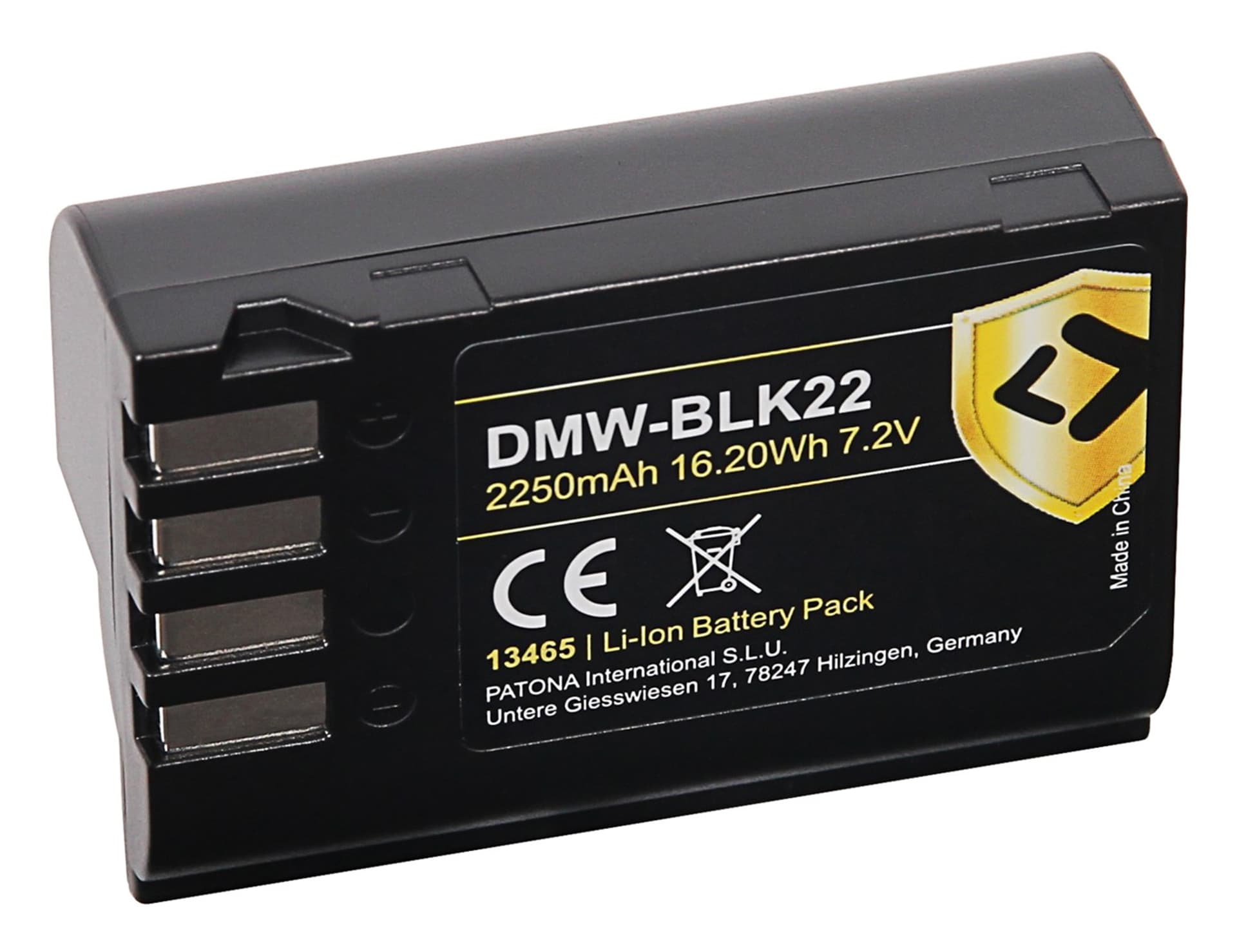 

Akumulator Patona Protect DMW-BLK22 2250mAh / 16,2Wh do Panasonic DC-S5, G9, GH5, GH5S