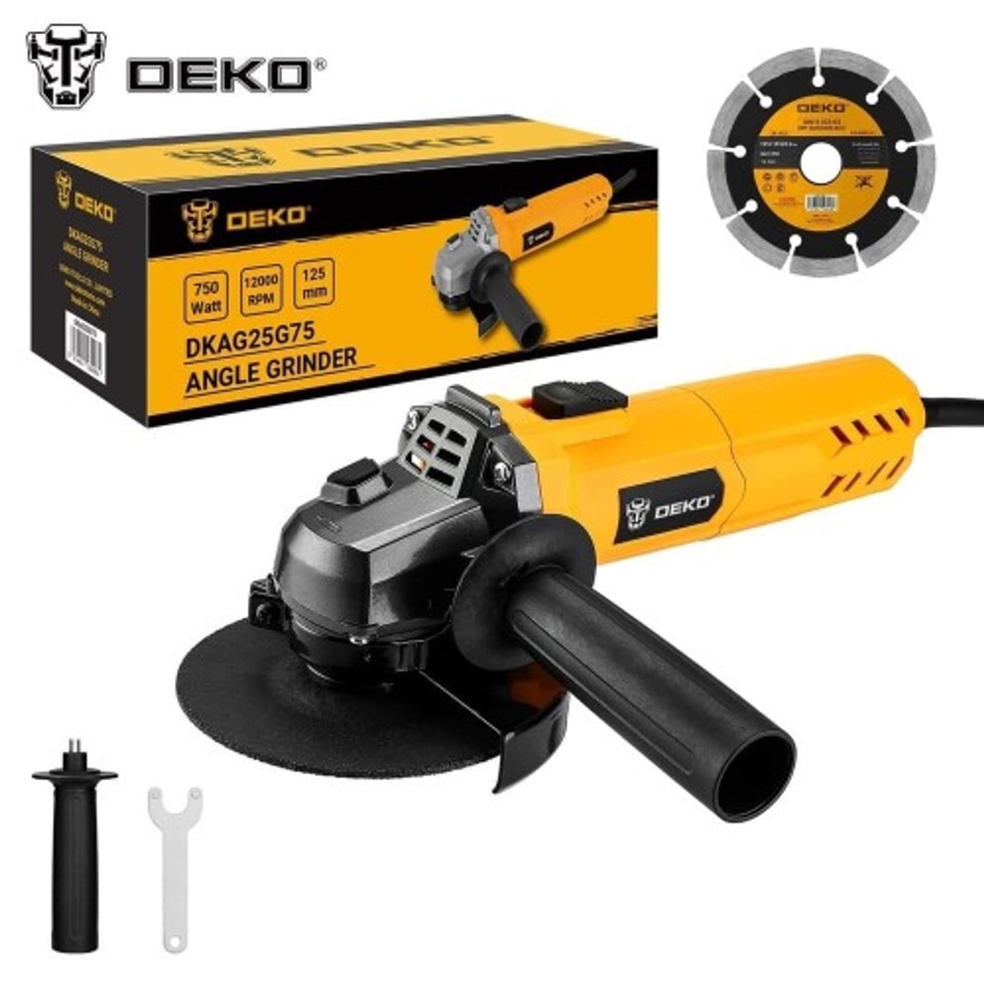 

DKAG25G75 Szlifierka Kątowa 750W 125mm