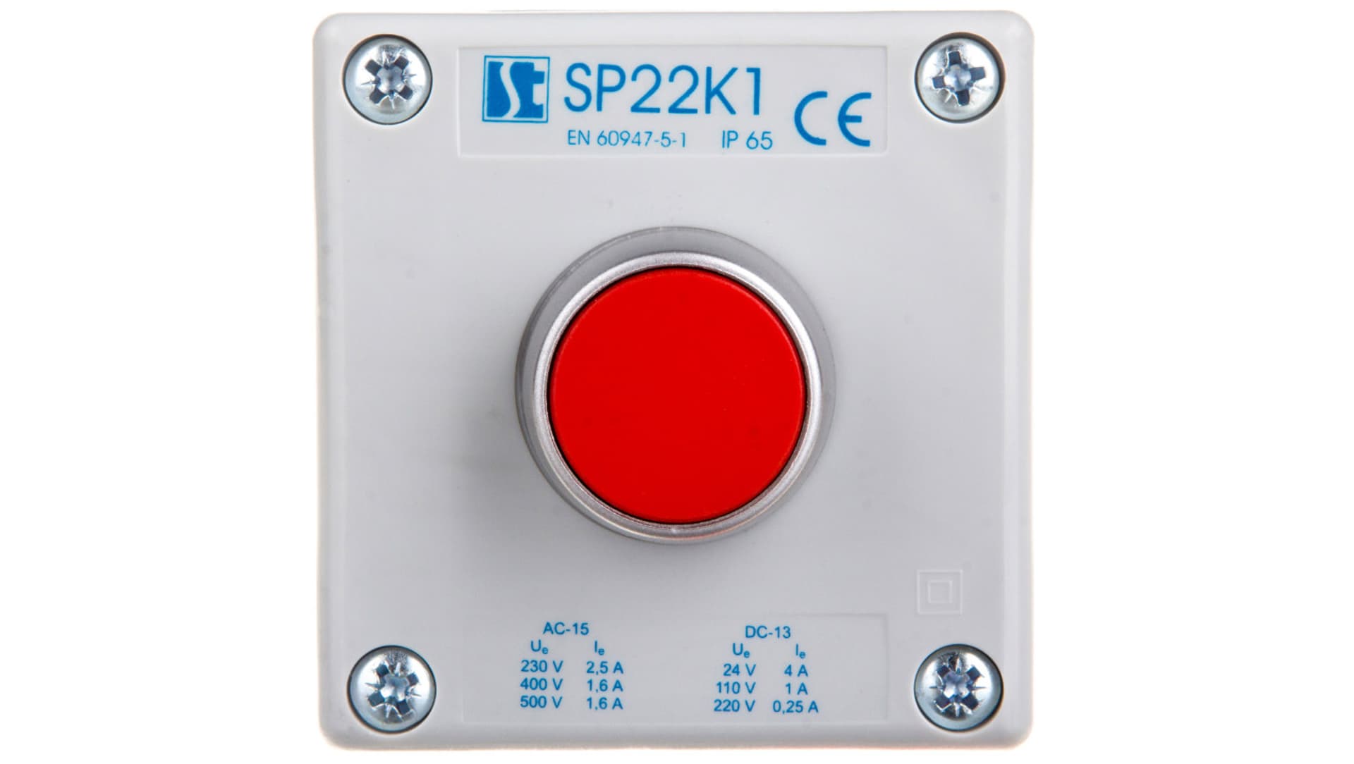

Kaseta sterownicza 1-otworowa czerwony 1R szara IP65 1x membrana M20 SP22K1\02-1