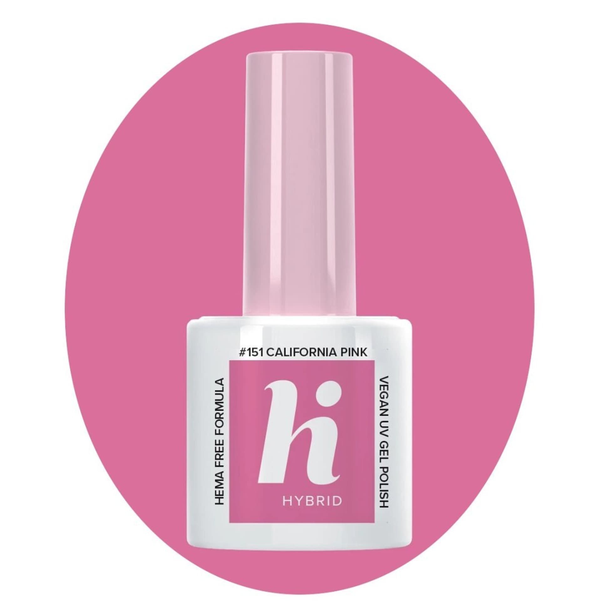 

Hi Hybrid HEMA Free Lakier hybrydowy Palm Springs #151 California Pink 5ml