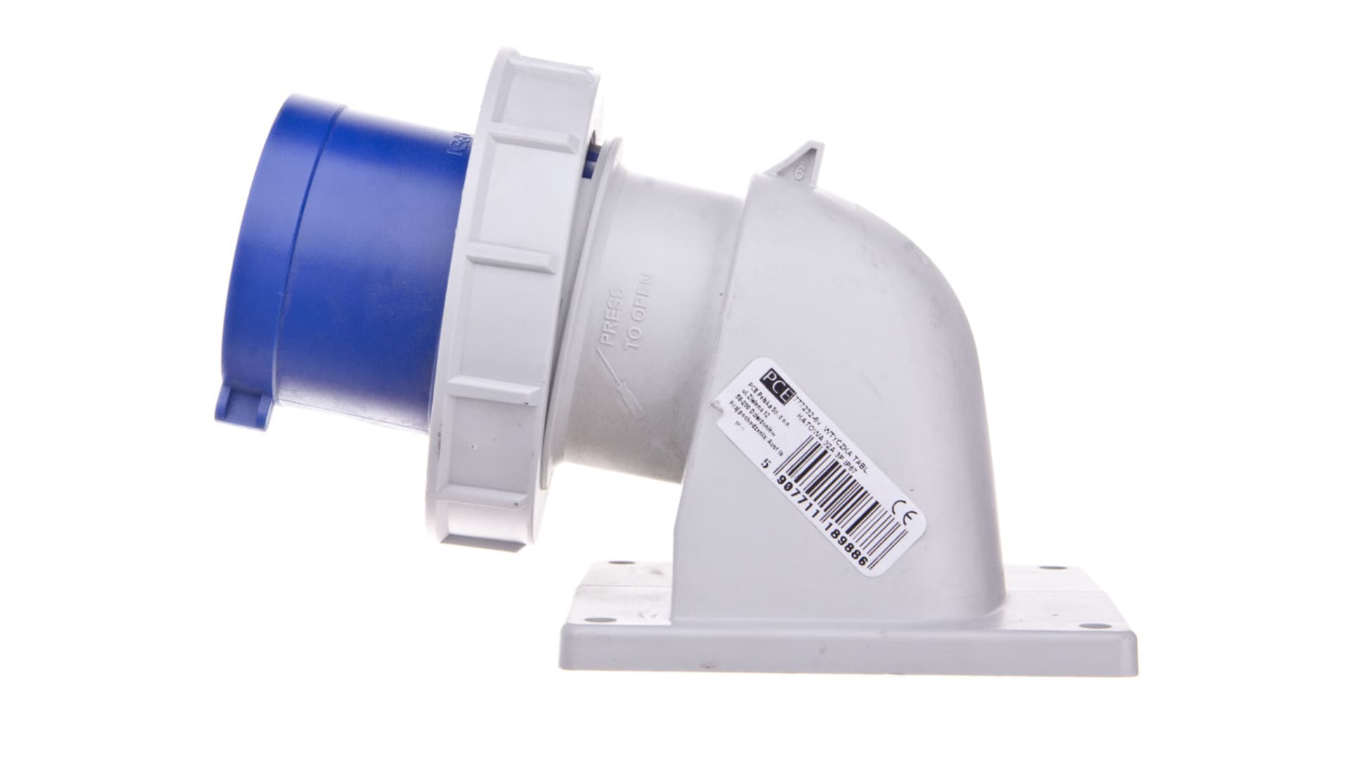 

Wtyczka tablicowa kątowa 32A 3P 230V niebieska IP67 TWIST 777232-6v