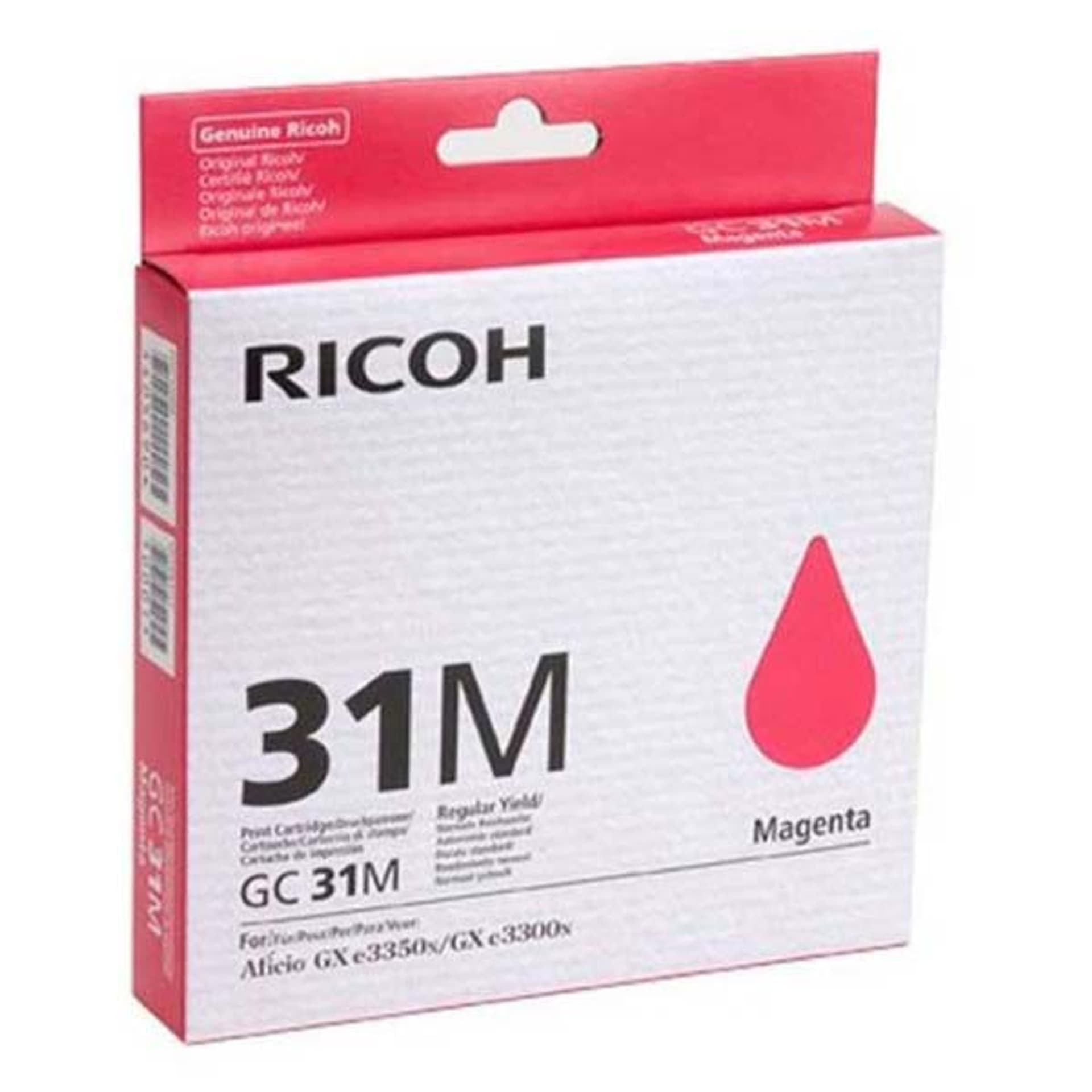 

Ricoh oryginalny wkład żelowy 405690, Typ GC 31M, magenta, Ricoh GXe2600N/GXe3000N/GXe3300N/GXe3350N