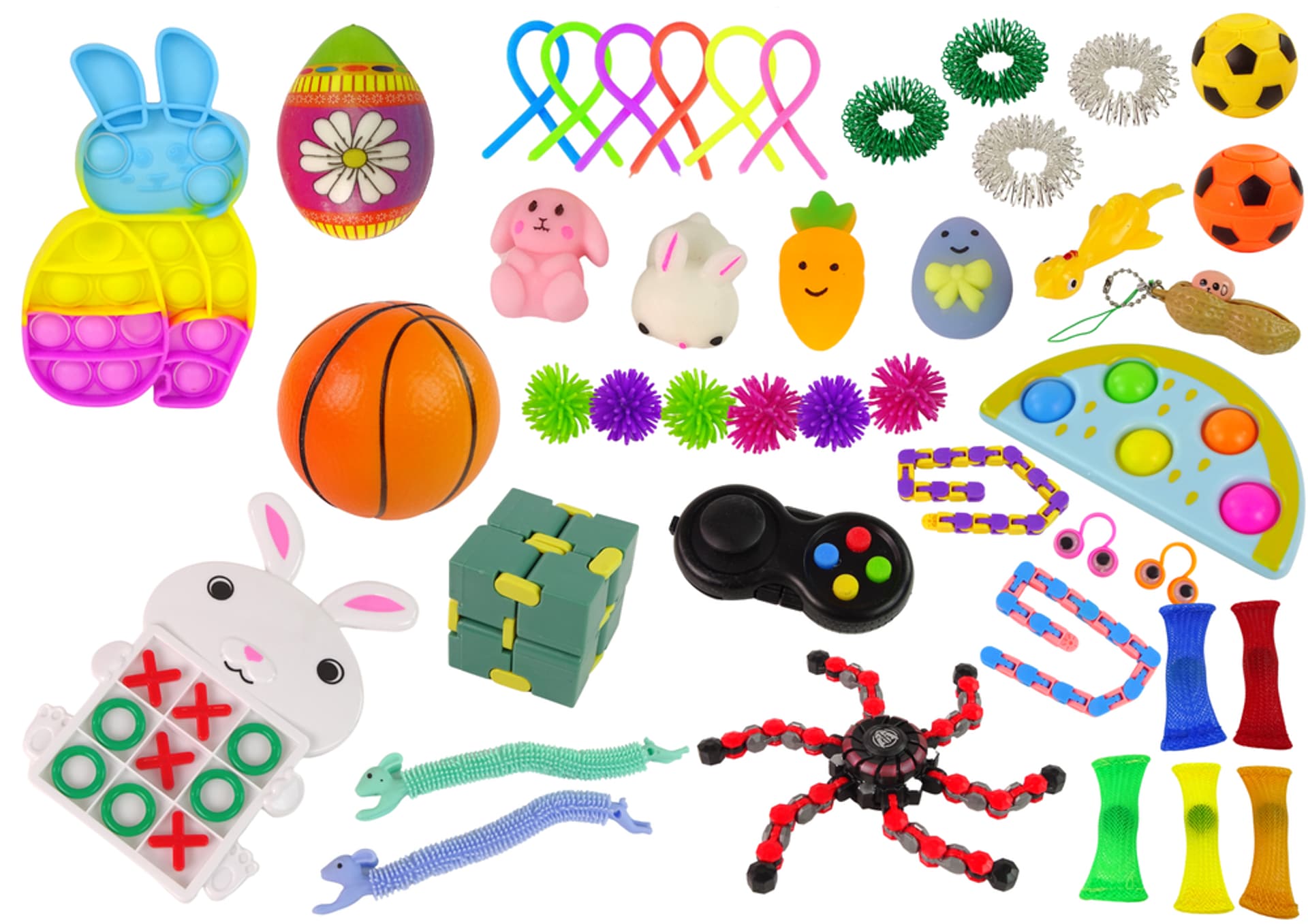 

Zestaw Zabawek Wielkanocnych Fidget Toys Pop It Squishy Antystresowe 42 Elementy